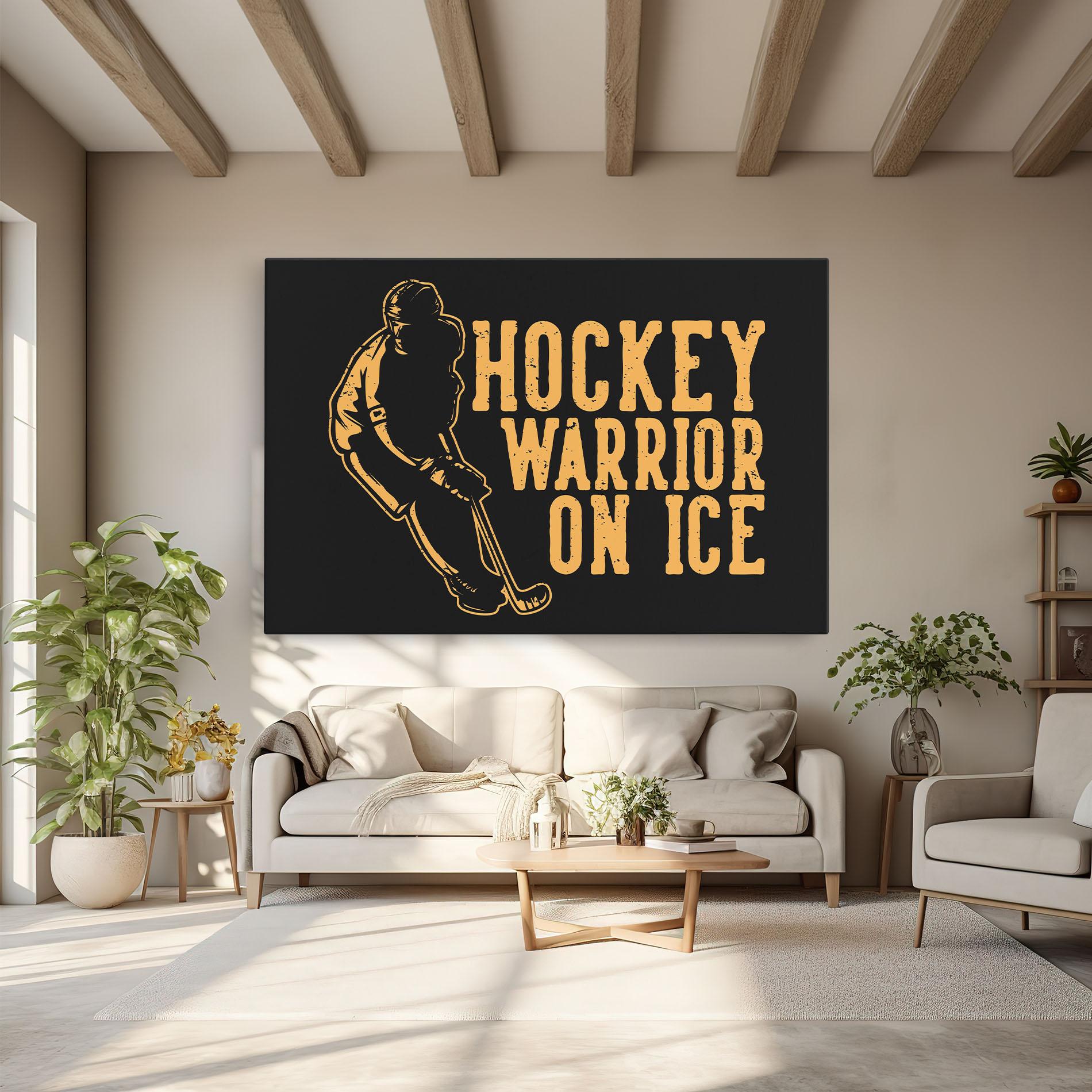 Tablou Canvas Hockey Worrior mockup 6