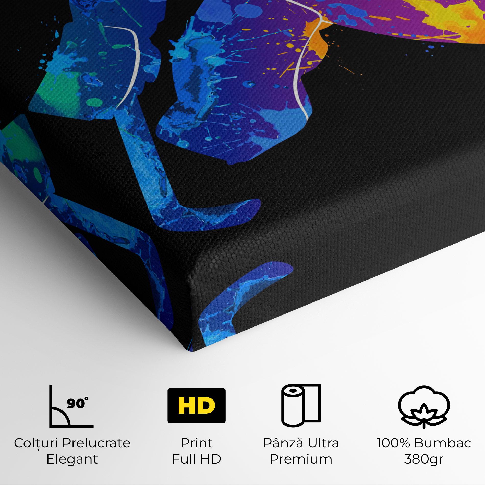 Tablou Canvas Blue Purple Hockey mockup 4