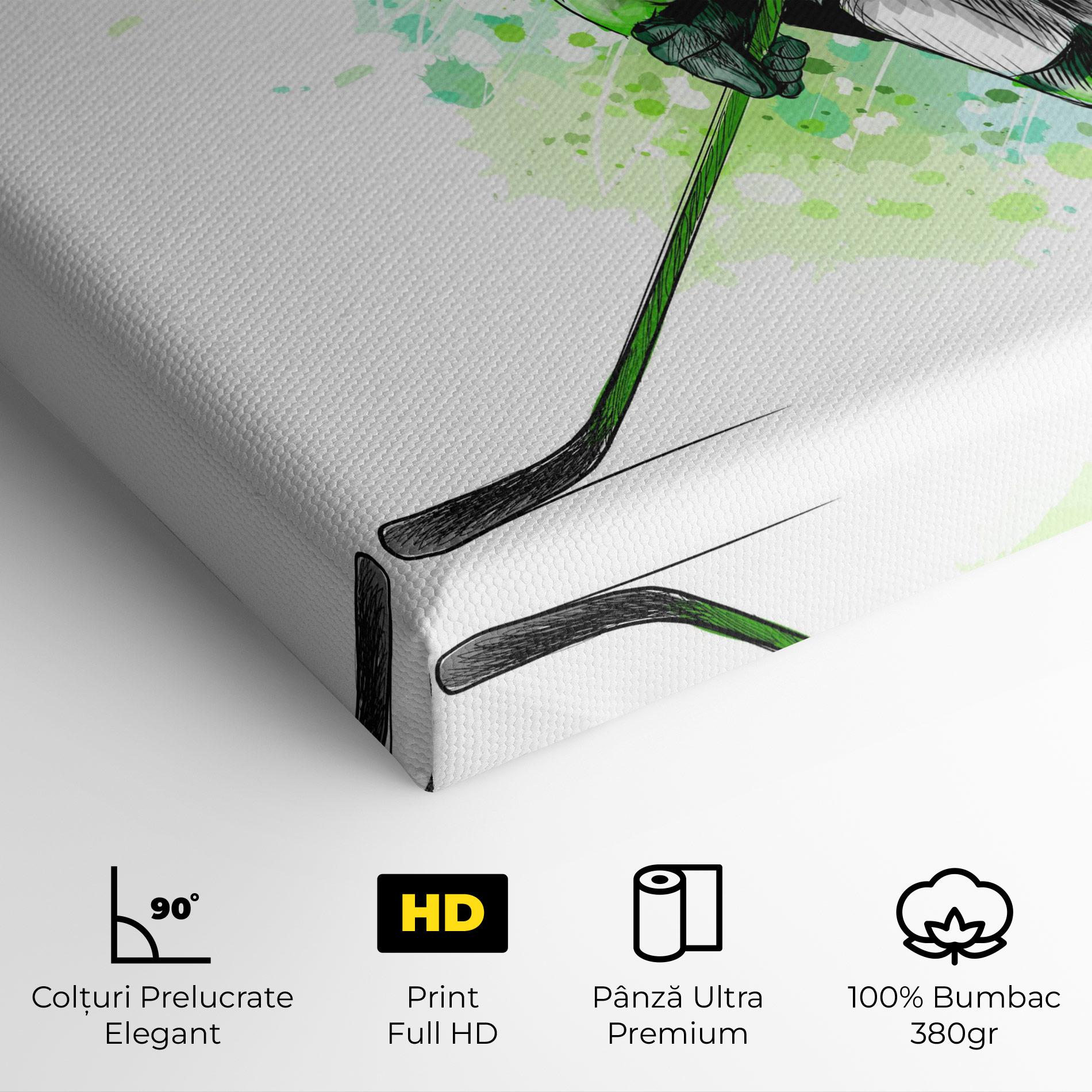 Tablou Canvas Green Hockey mockup 4