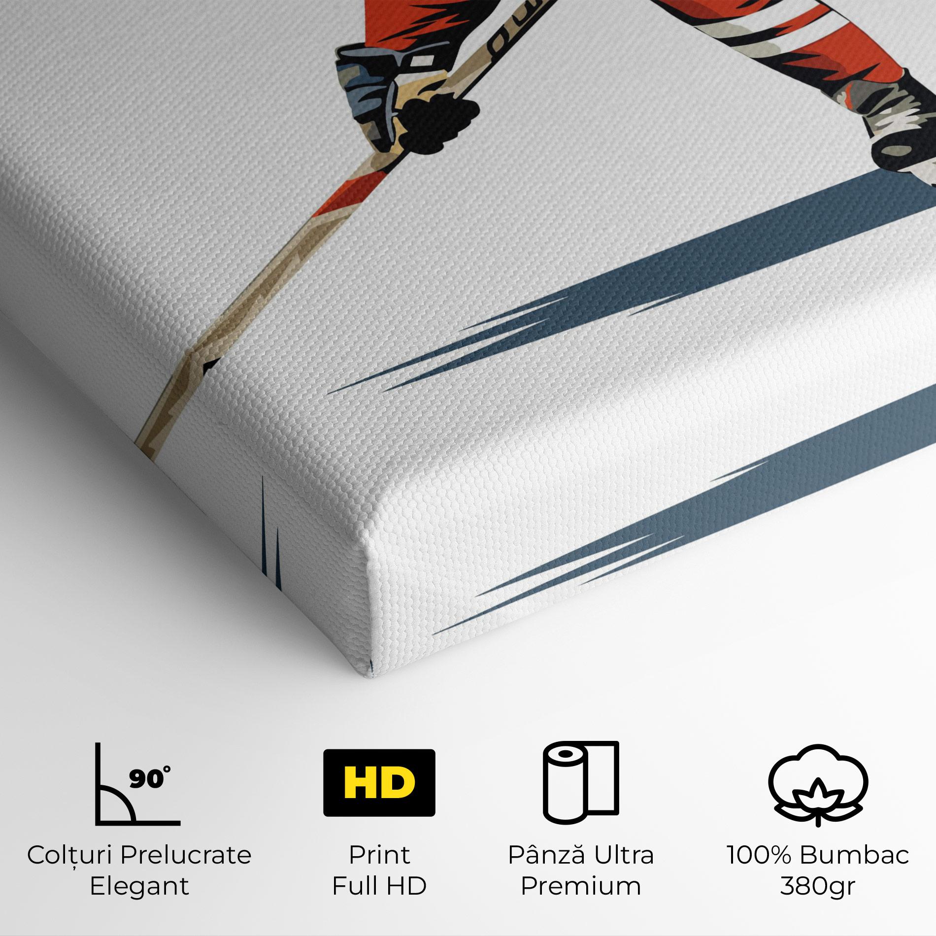 Tablou Canvas Hockey Orange Player mockup 4