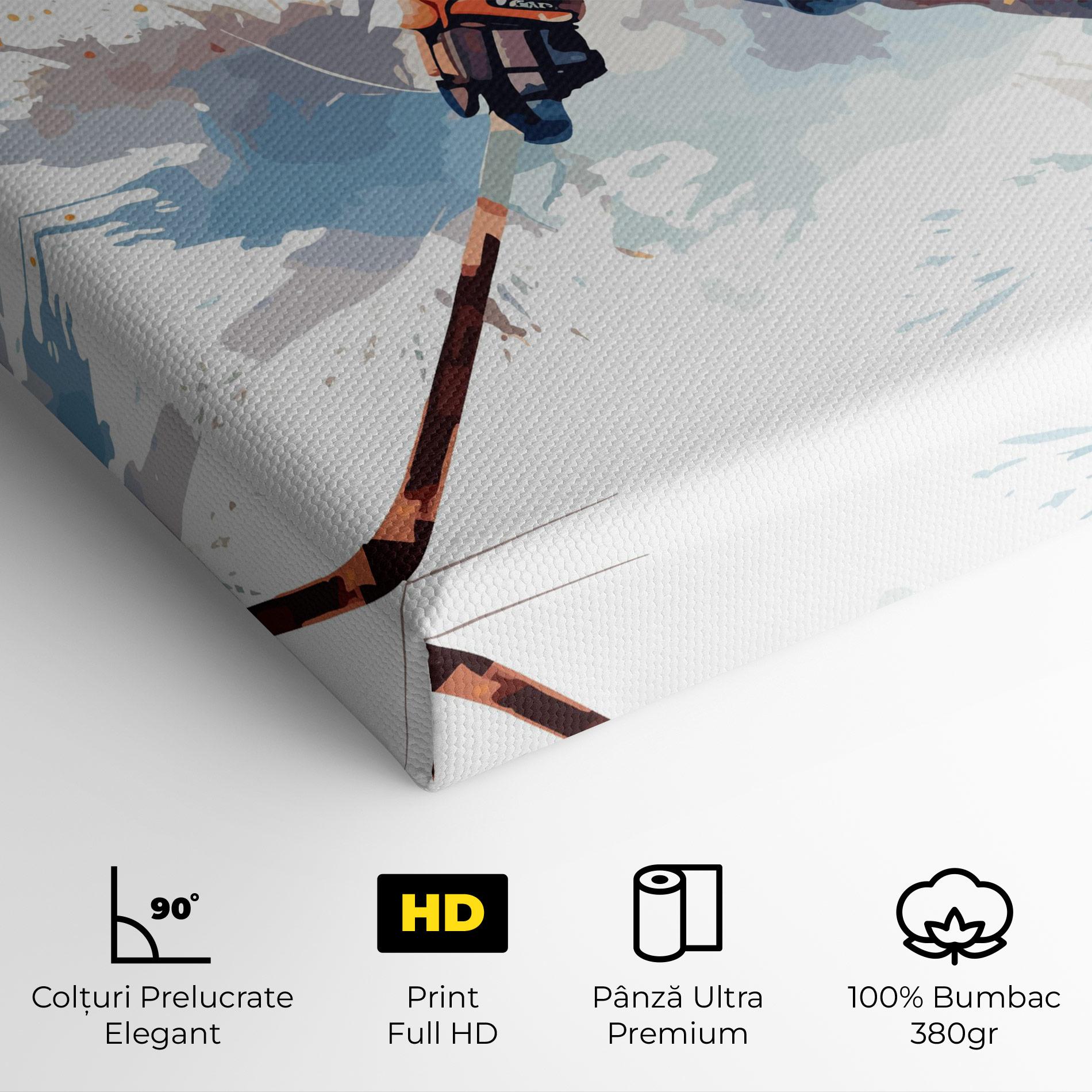 Tablou Canvas Orange Hockey mockup 4