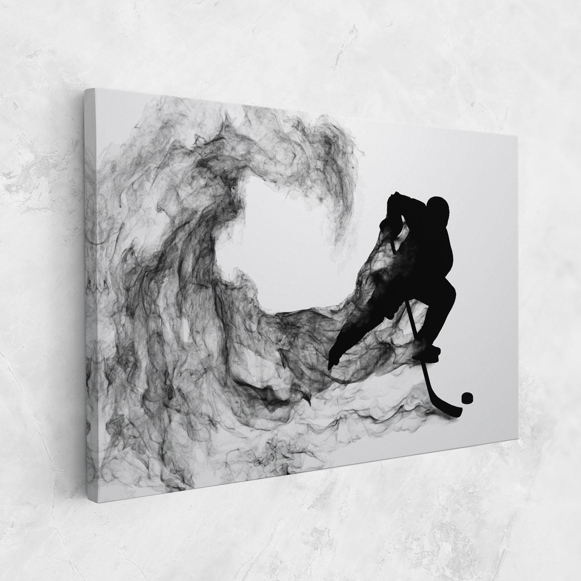 Tablou Canvas Black Smoke Hockey mockup 1