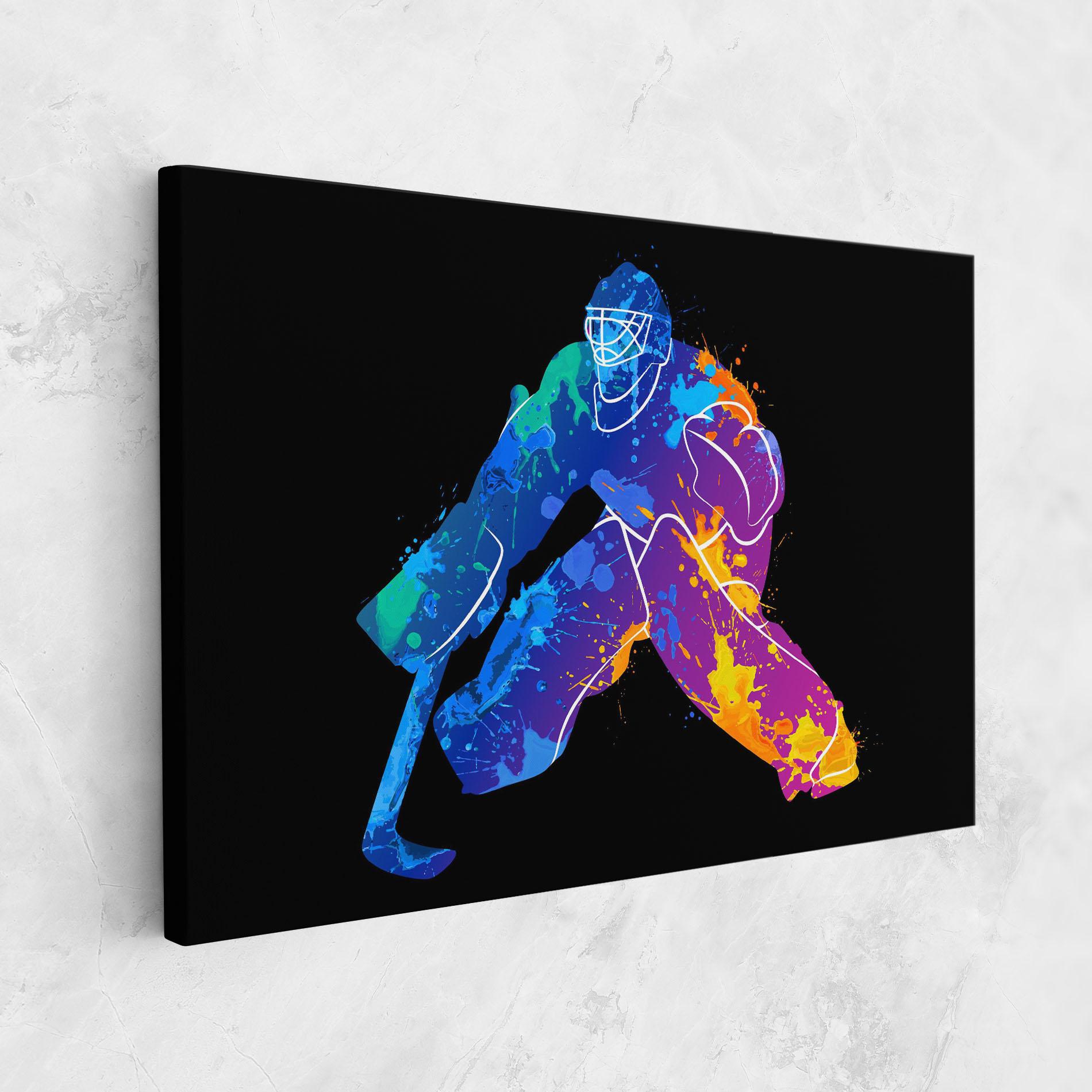 Tablou Canvas Blue Purple Hockey mockup 1