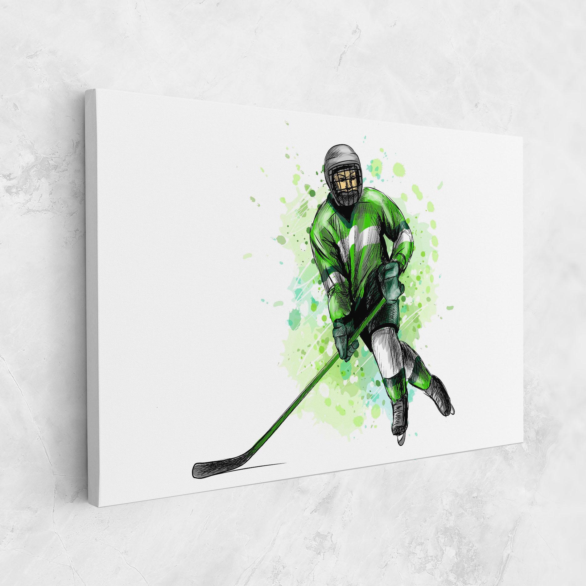 Tablou Canvas Green Hockey mockup 1