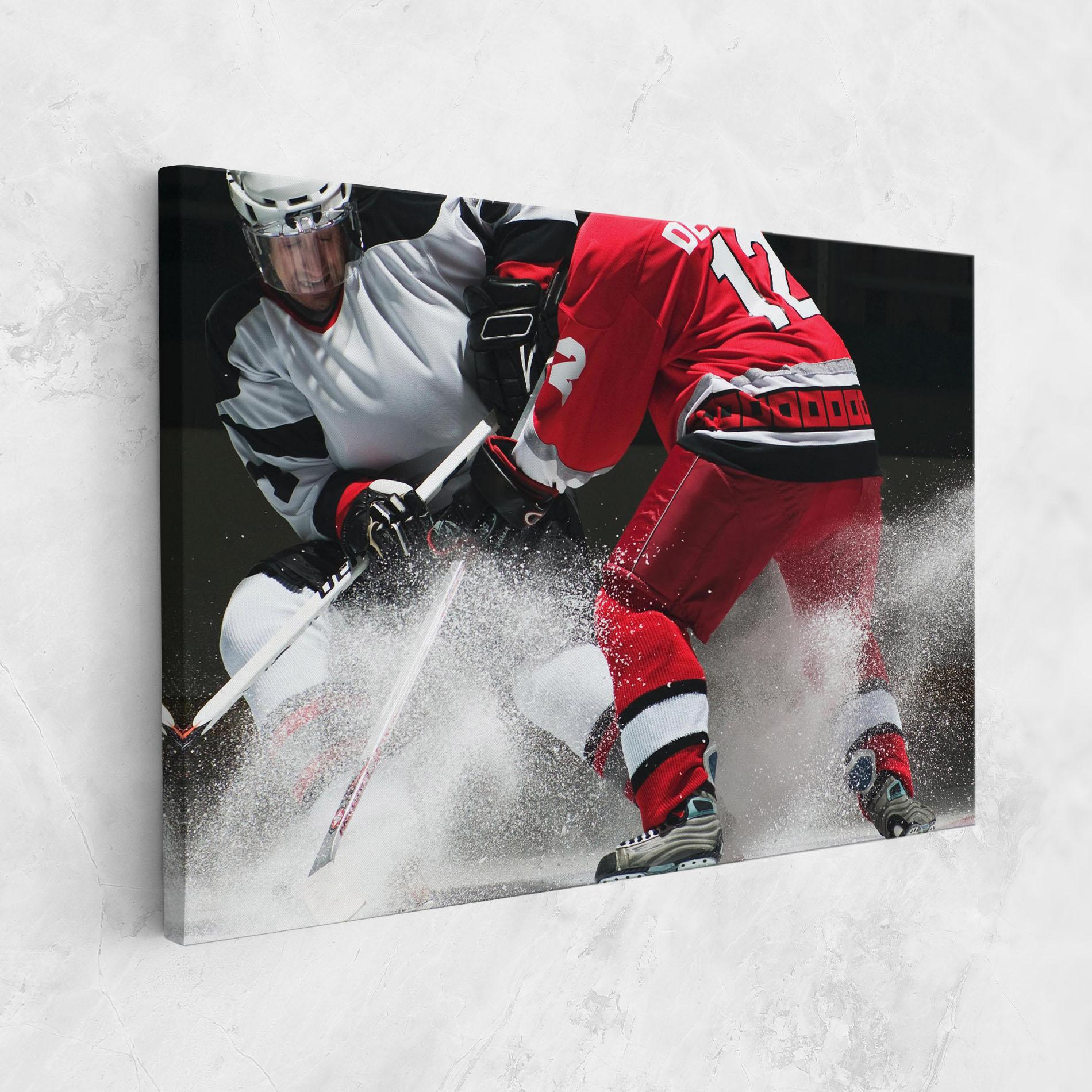Tablou Canvas Red Hokey Player mockup 1