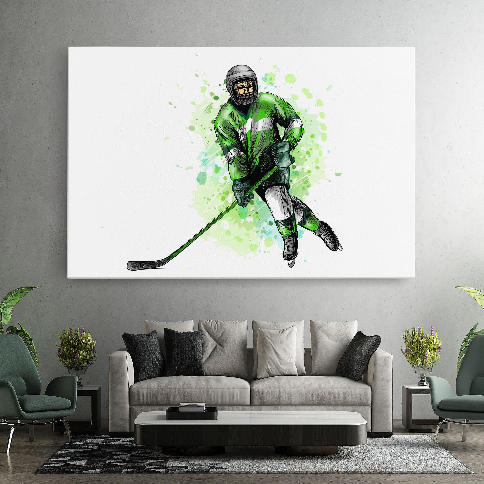 Tablou Canvas Green Hockey mockup 7
