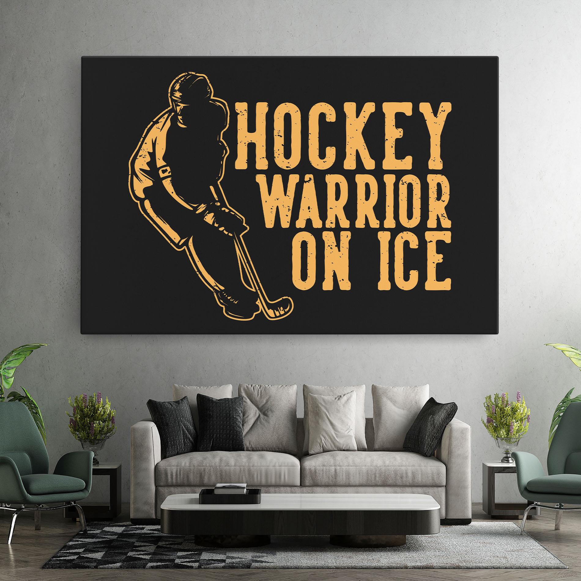 Tablou Canvas Hockey Worrior mockup 7