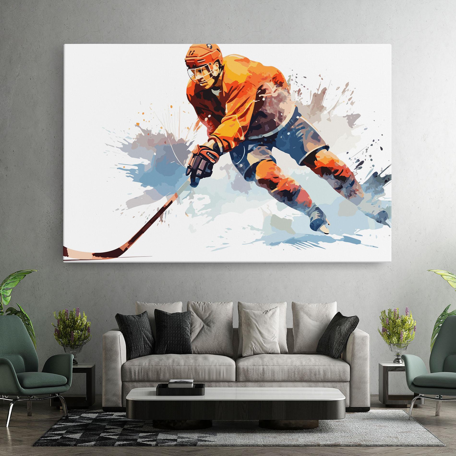 Tablou Canvas Orange Hockey mockup 7