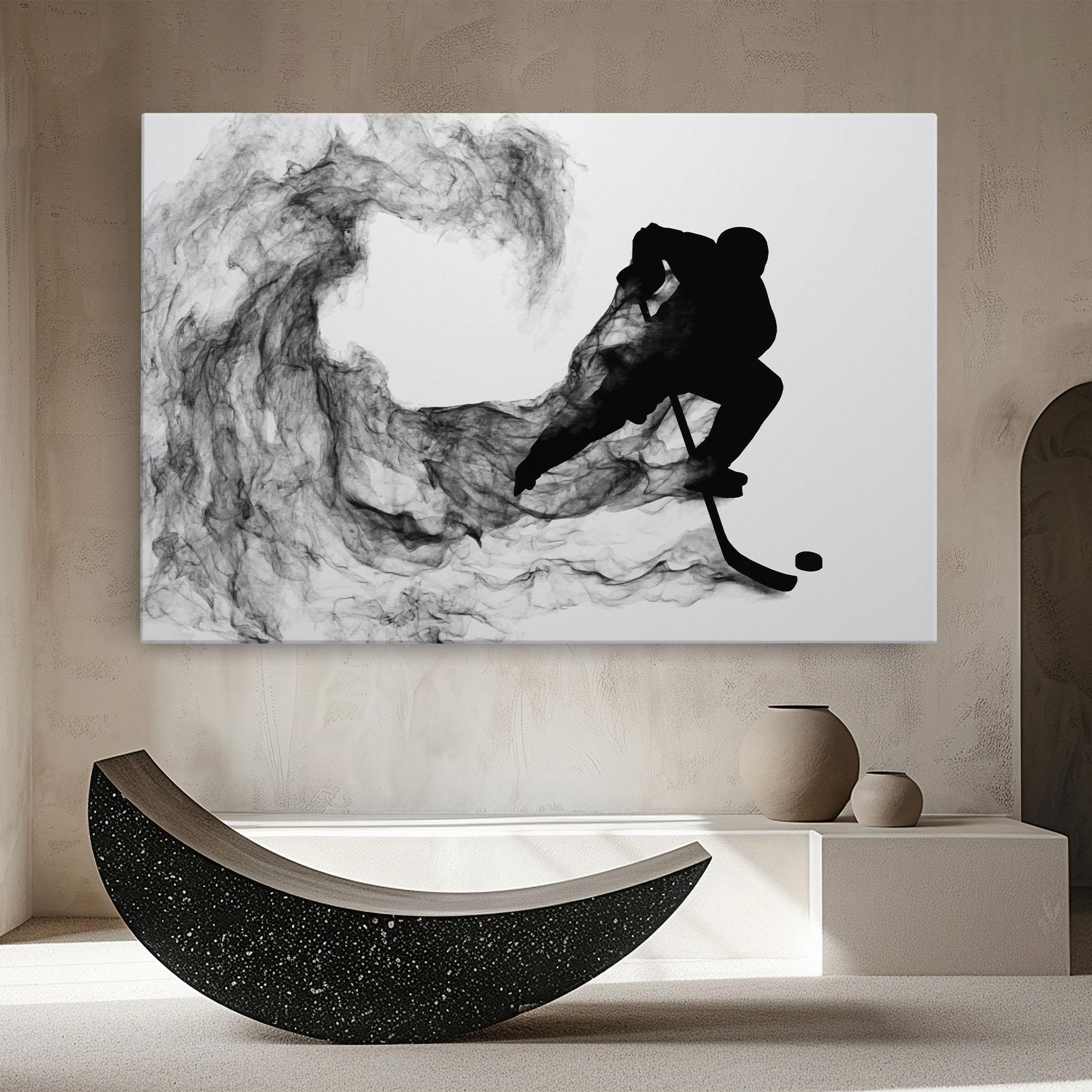 Tablou Canvas Black Smoke Hockey mockup 8