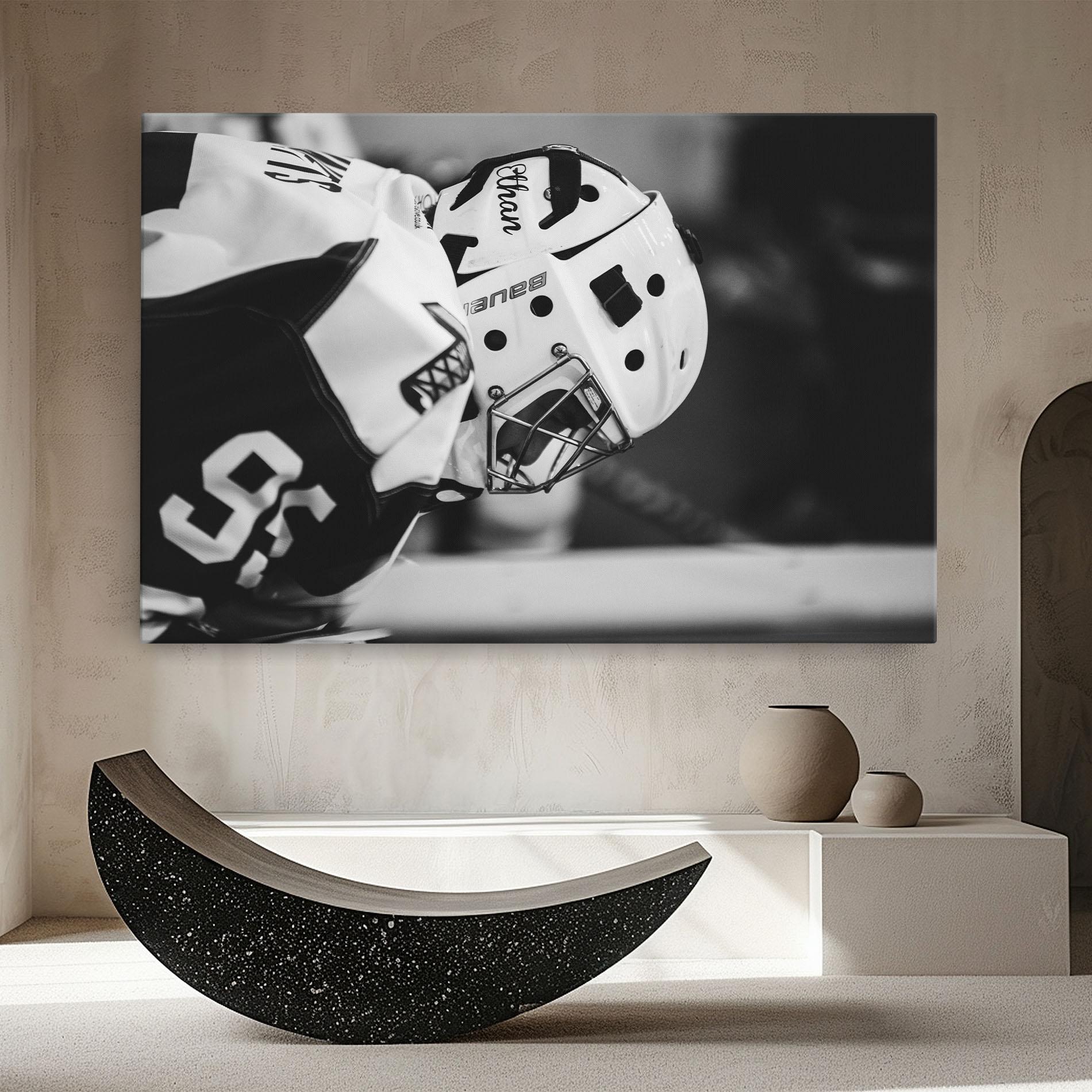Tablou Canvas Black White Hockey mockup 8