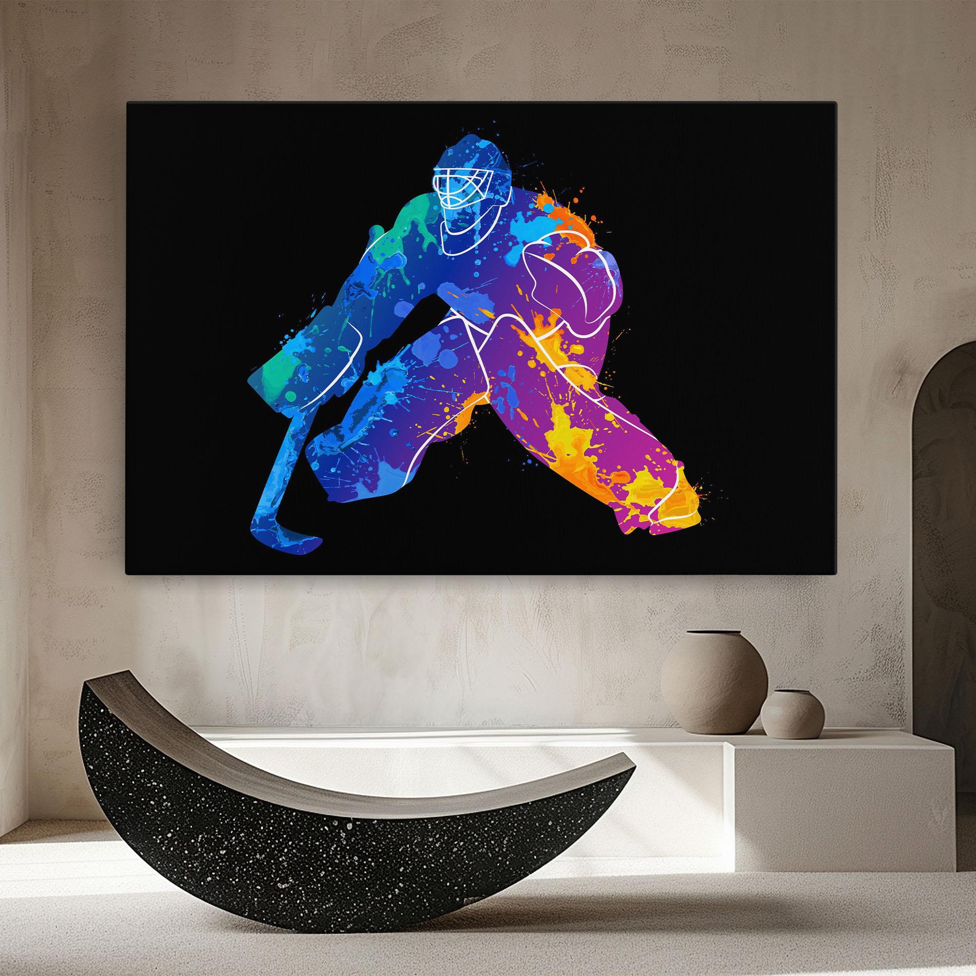 Tablou Canvas Blue Purple Hockey mockup 8