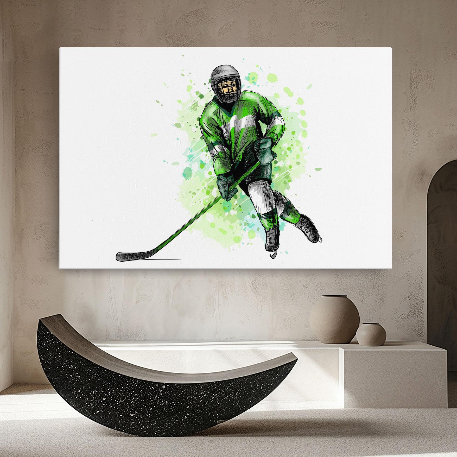 Tablou Canvas Green Hockey mockup 8