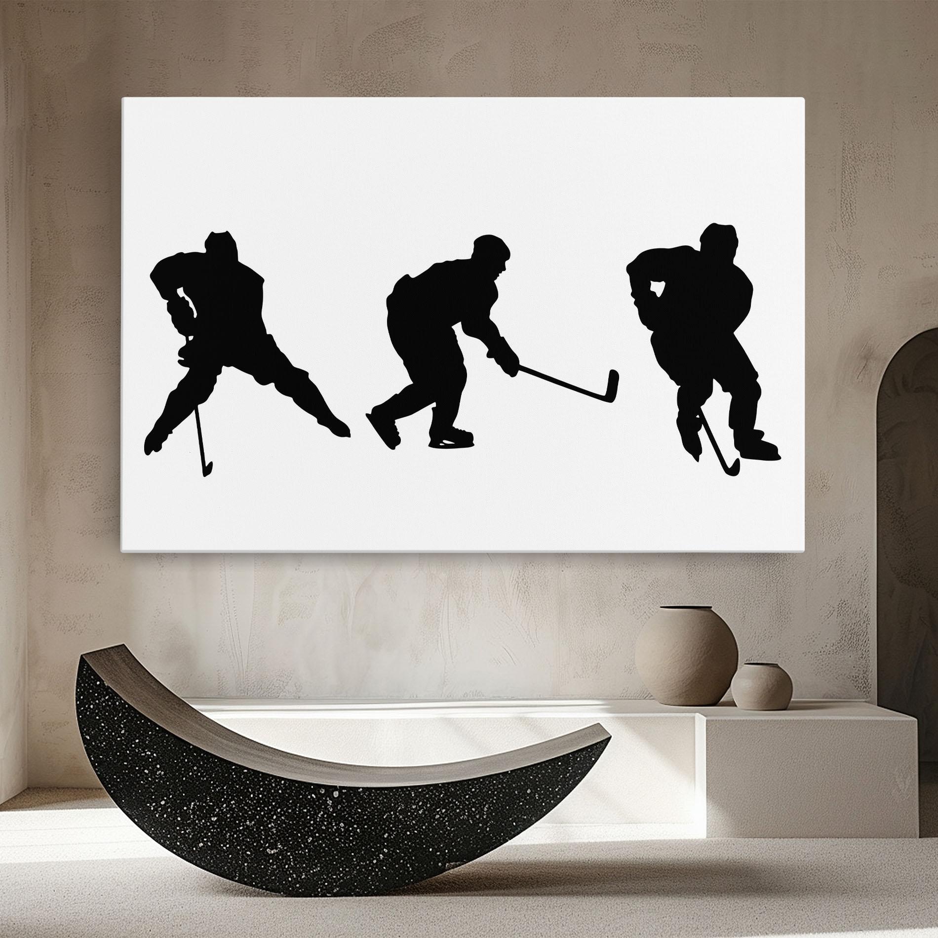 Tablou Canvas Hockey Pose mockup 8