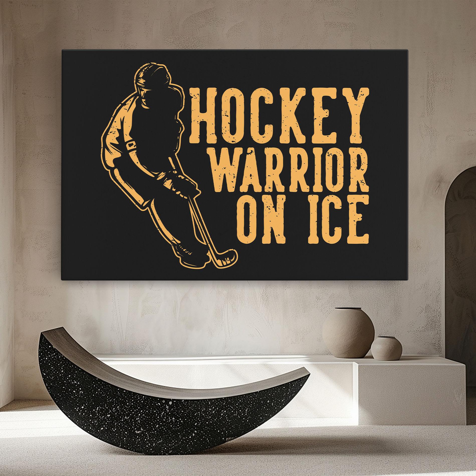 Tablou Canvas Hockey Worrior mockup 8