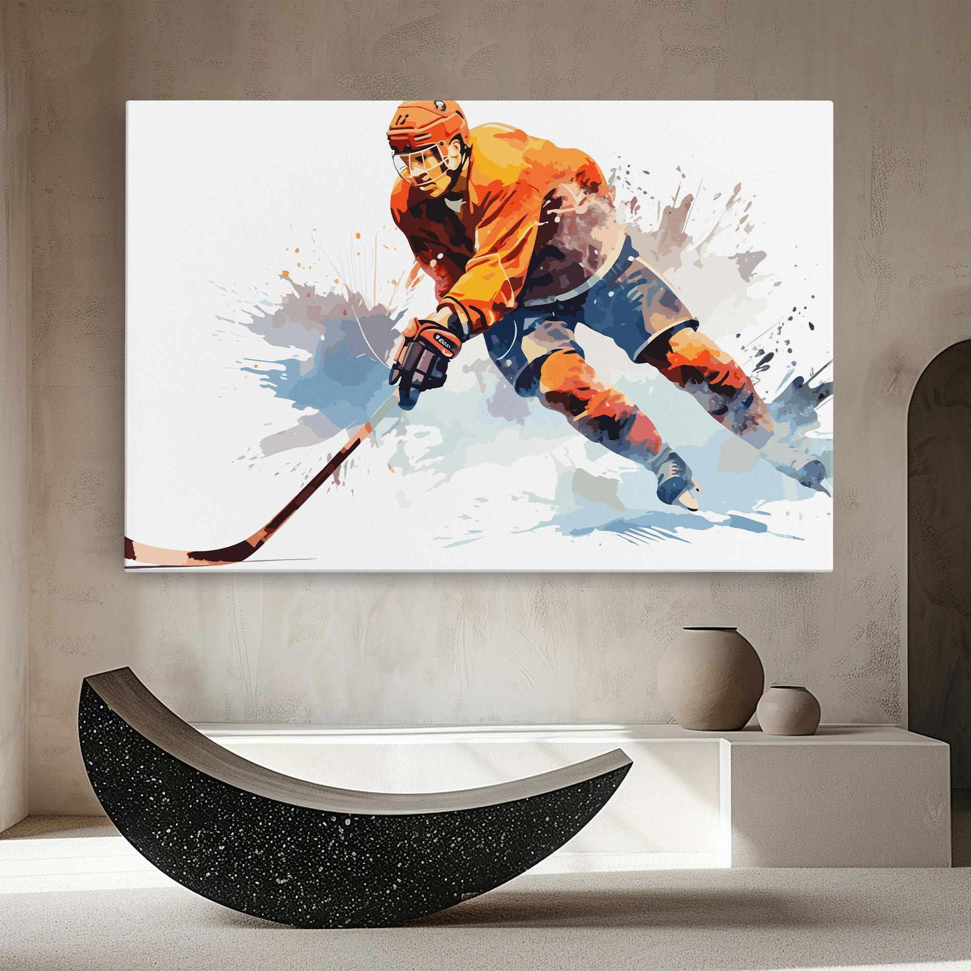 Tablou Canvas Orange Hockey mockup 8