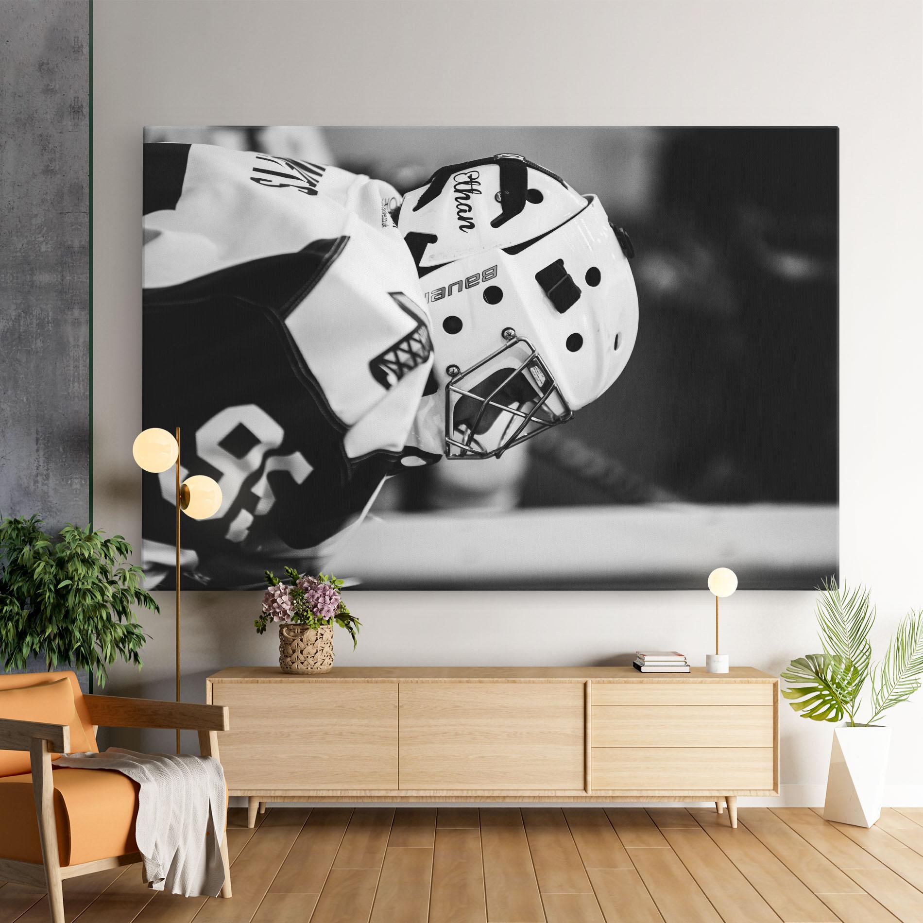 Tablou Canvas Black White Hockey mockup 9