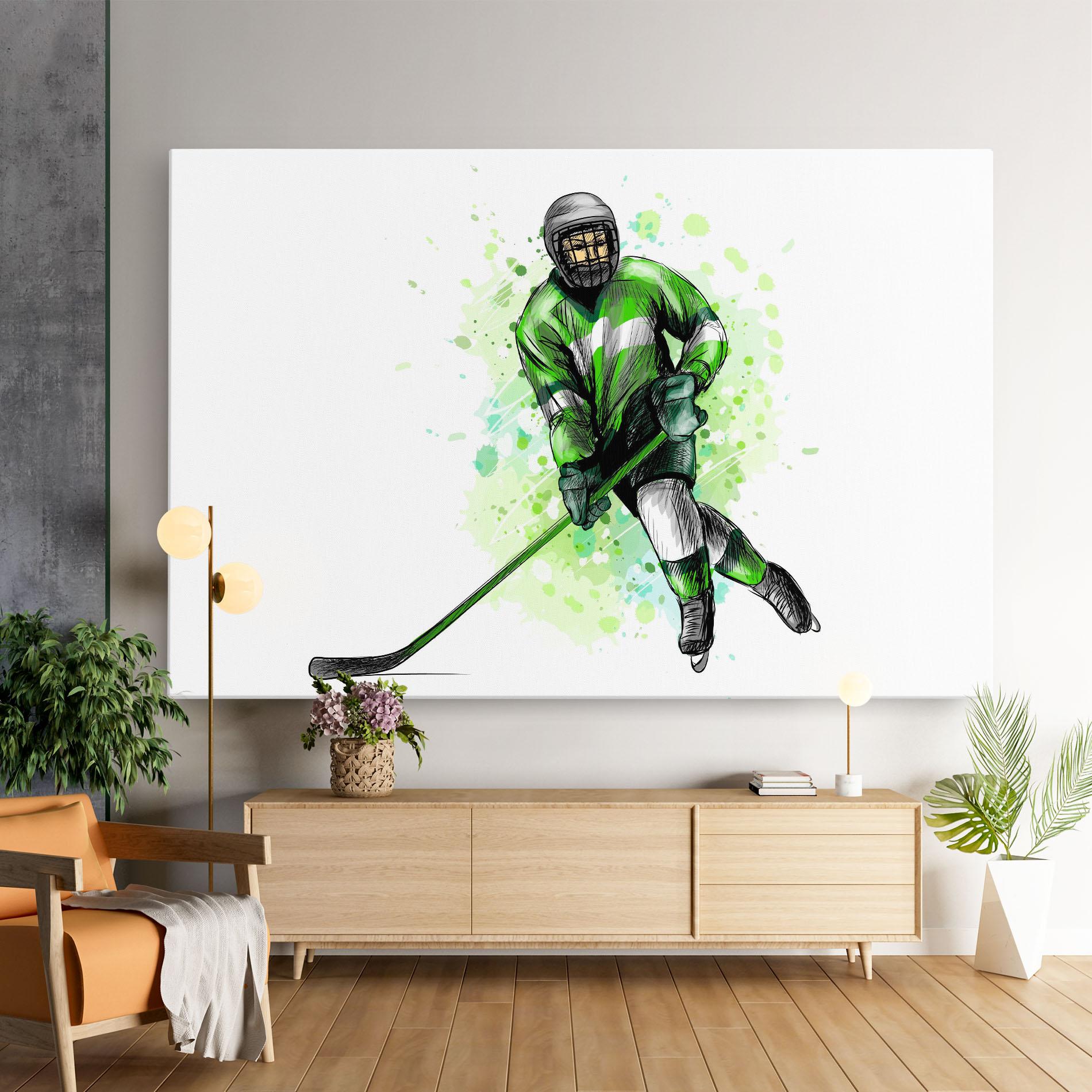 Tablou Canvas Green Hockey mockup 9