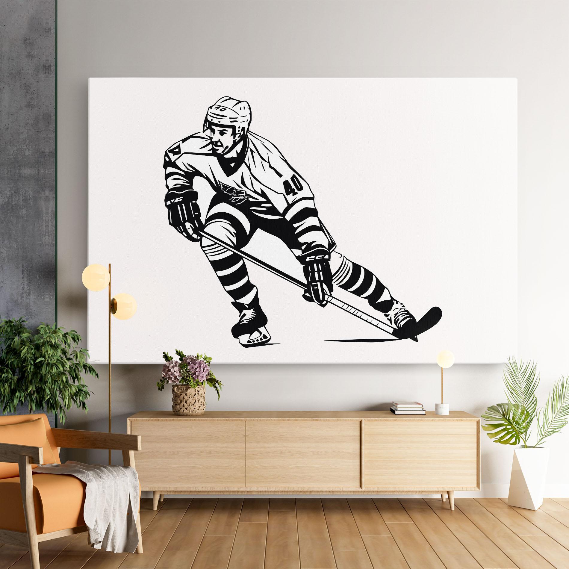 Tablou Canvas Hockey Player mockup 9