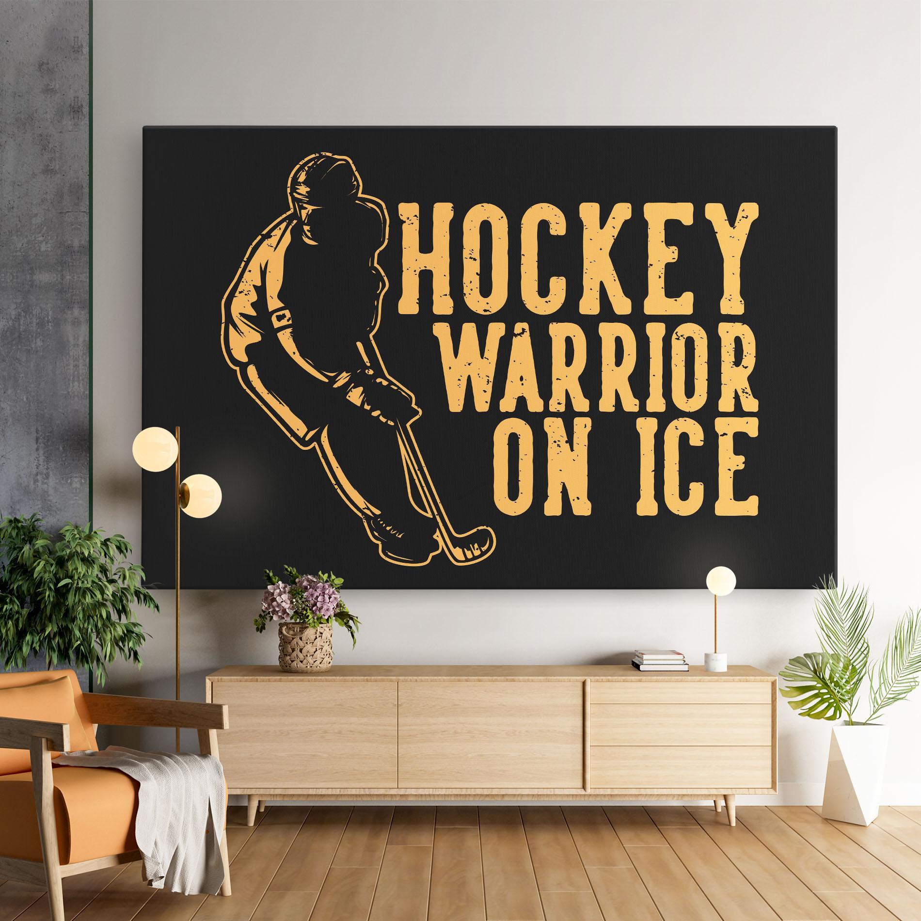 Tablou Canvas Hockey Worrior mockup 9