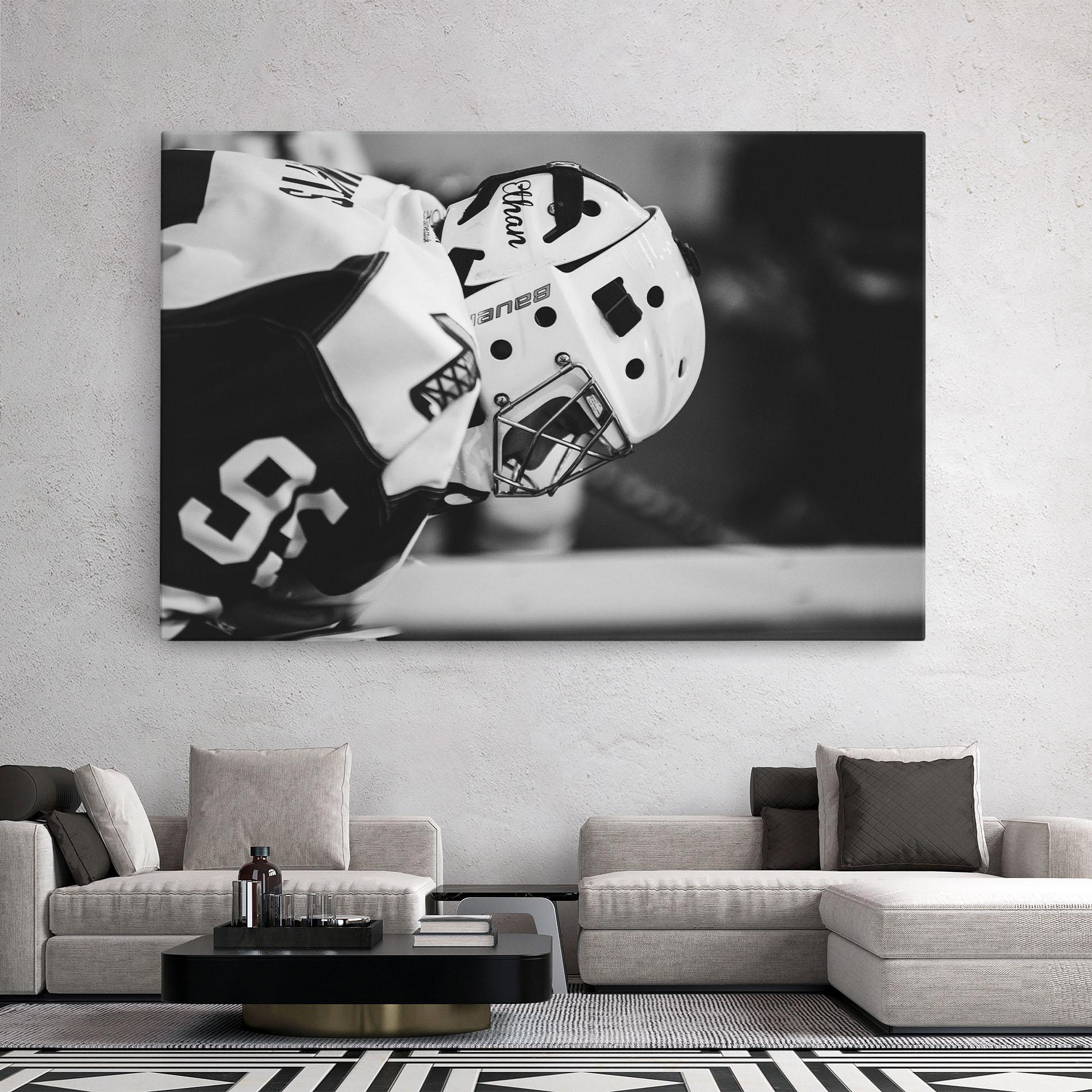 Tablou Canvas Black White Hockey mockup 2