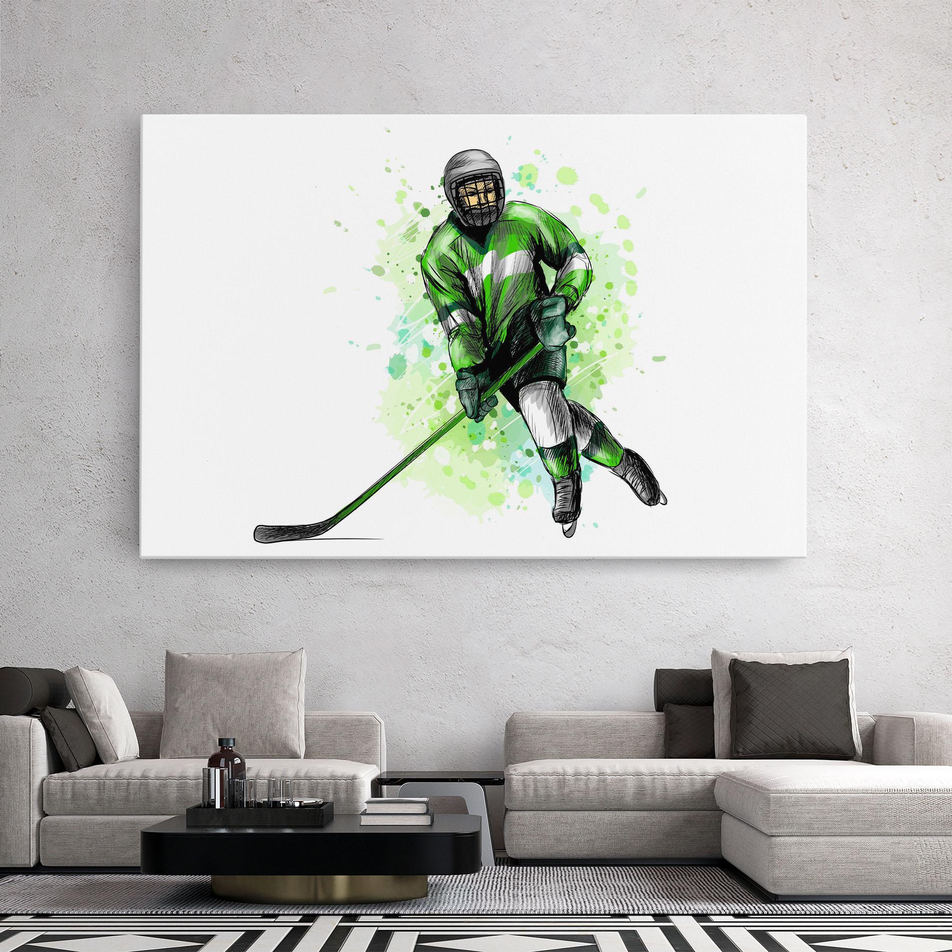Tablou Canvas Green Hockey mockup 2