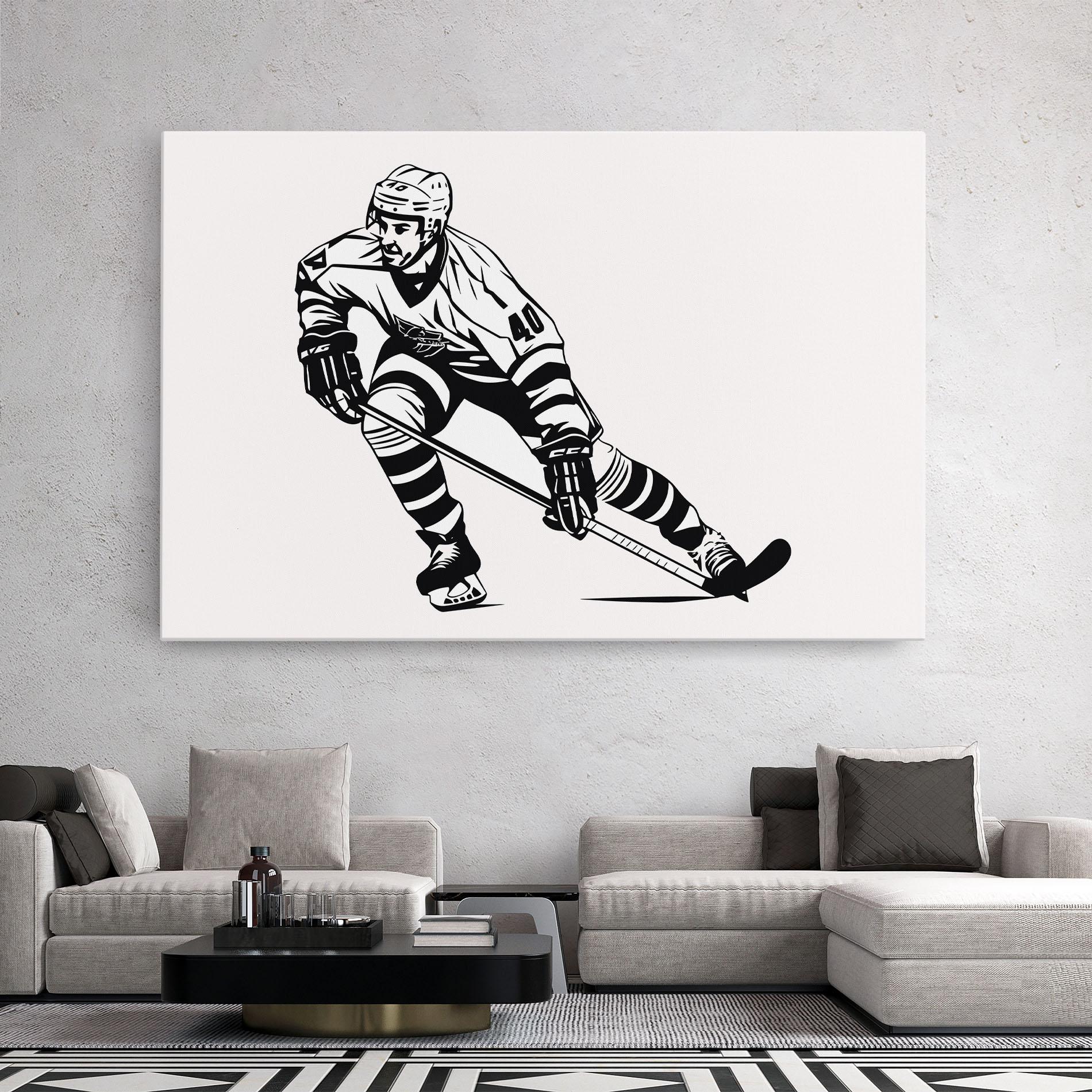 Tablou Canvas Hockey Player mockup 2