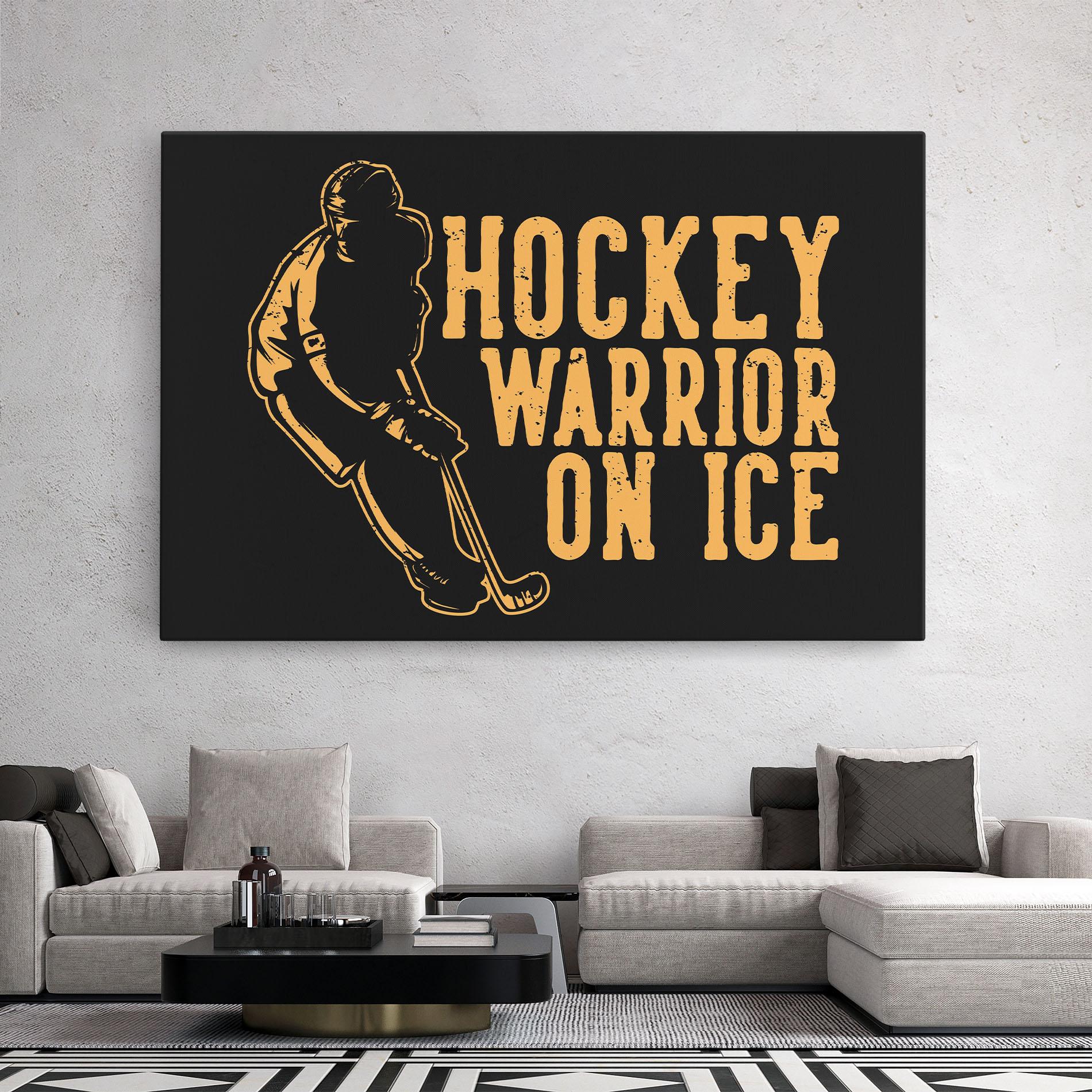 Tablou Canvas Hockey Worrior mockup 2