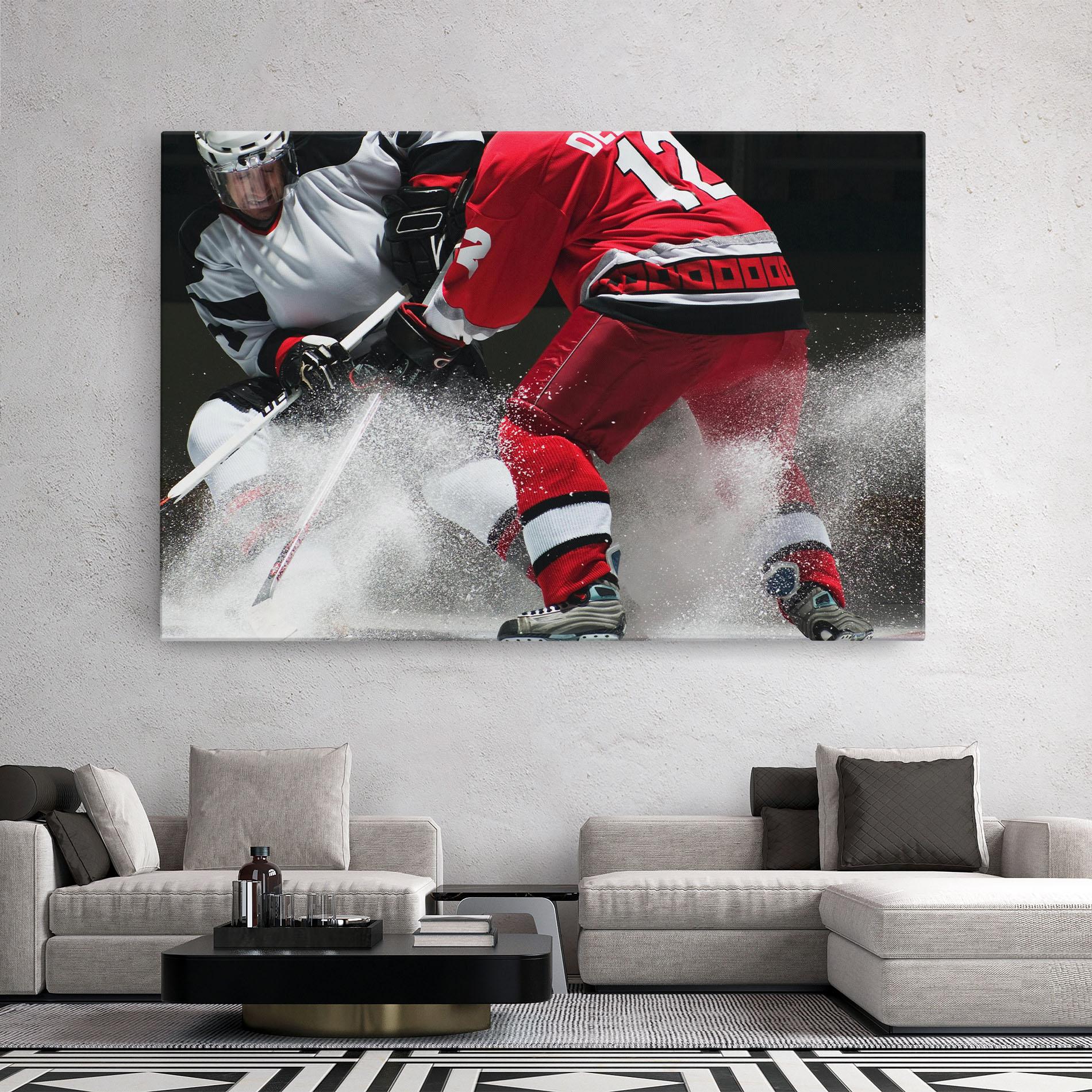 Tablou Canvas Red Hokey Player mockup 2