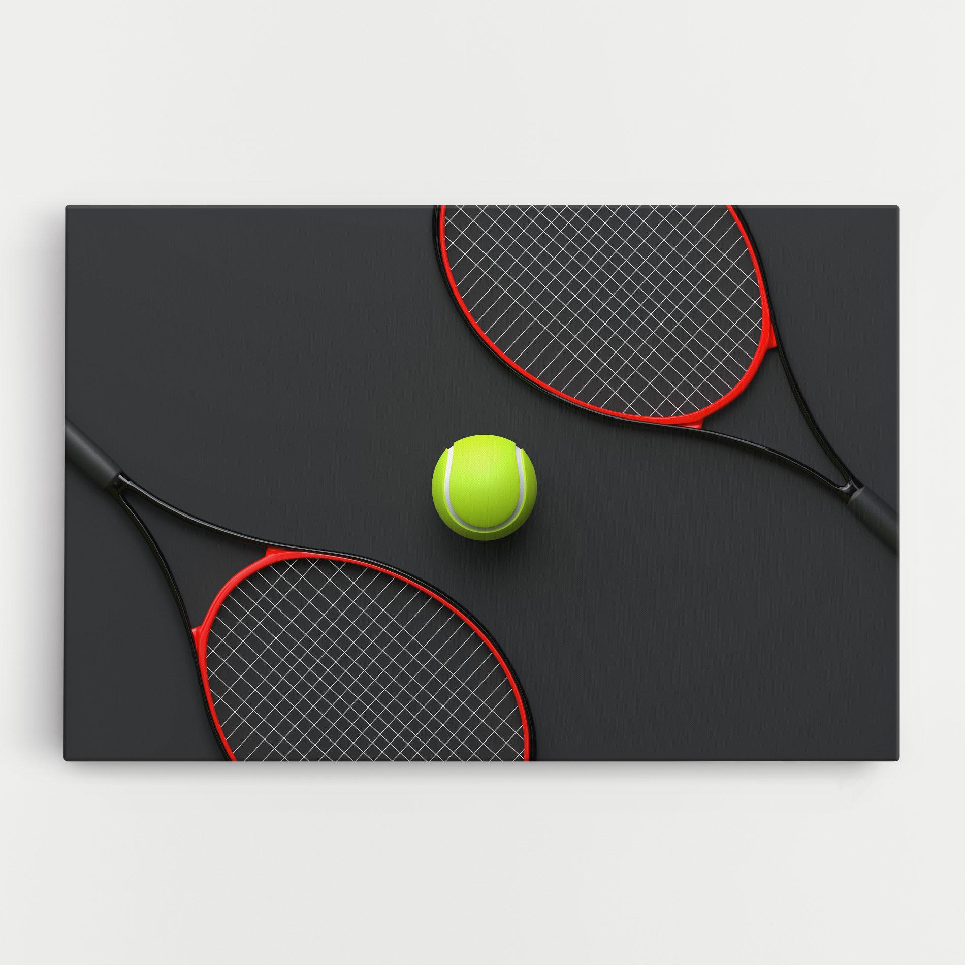Tablou Canvas Red Tennis Rackets mockup 0