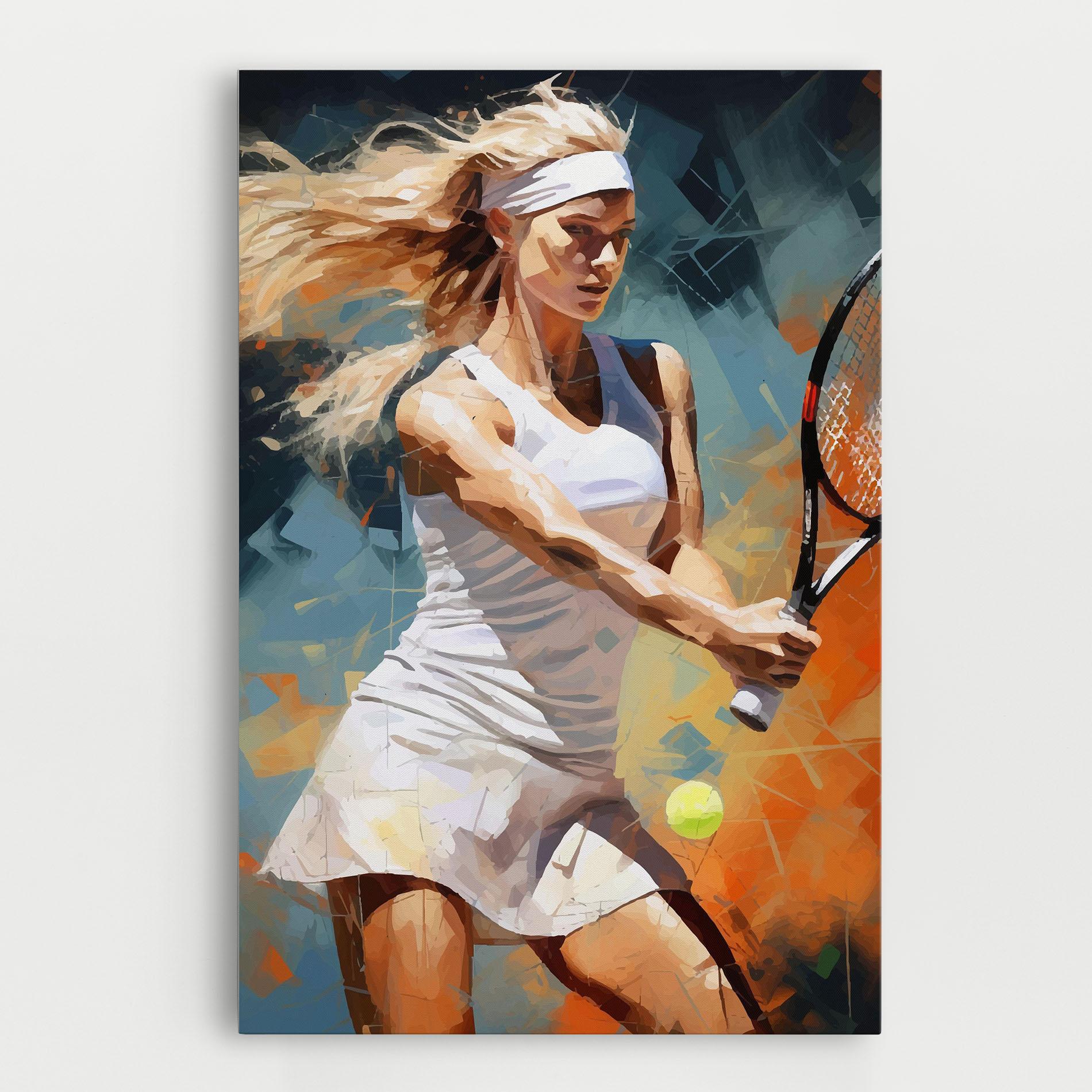 Tablou Canvas Blonde Tennis Girl mockup 0