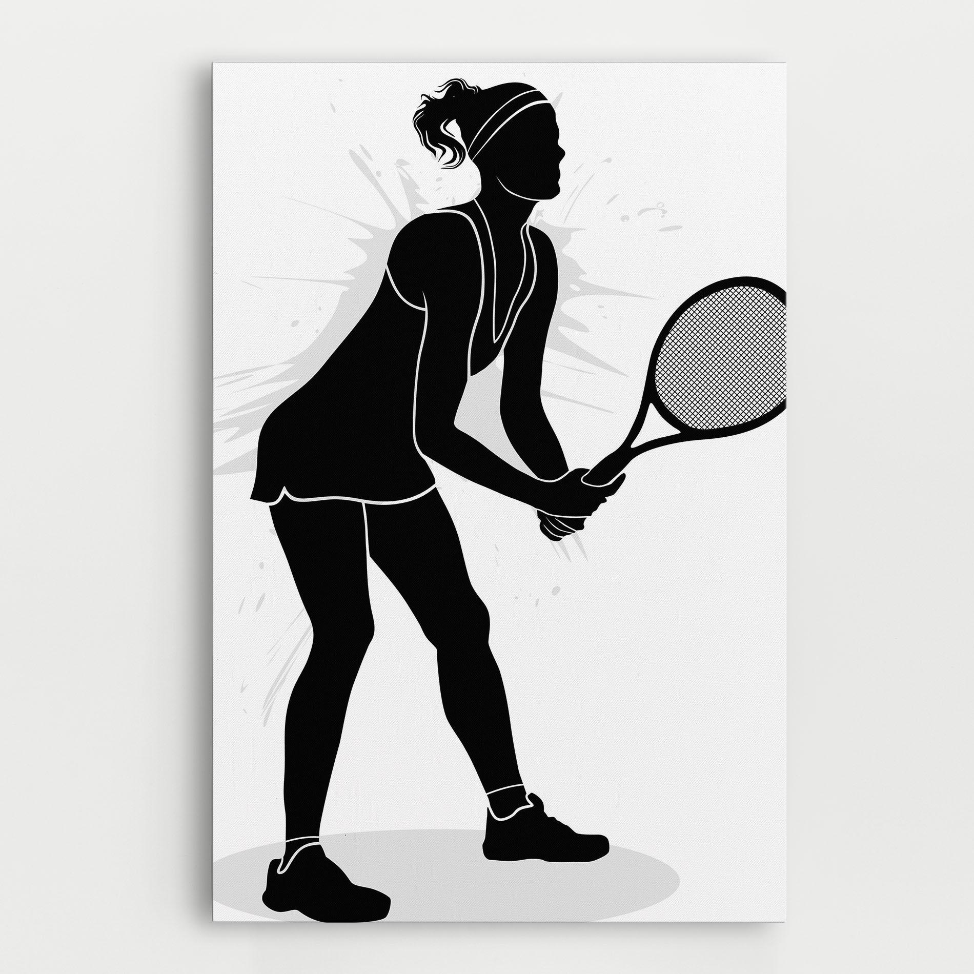 Tablou Canvas Female Tennis Player mockup 0