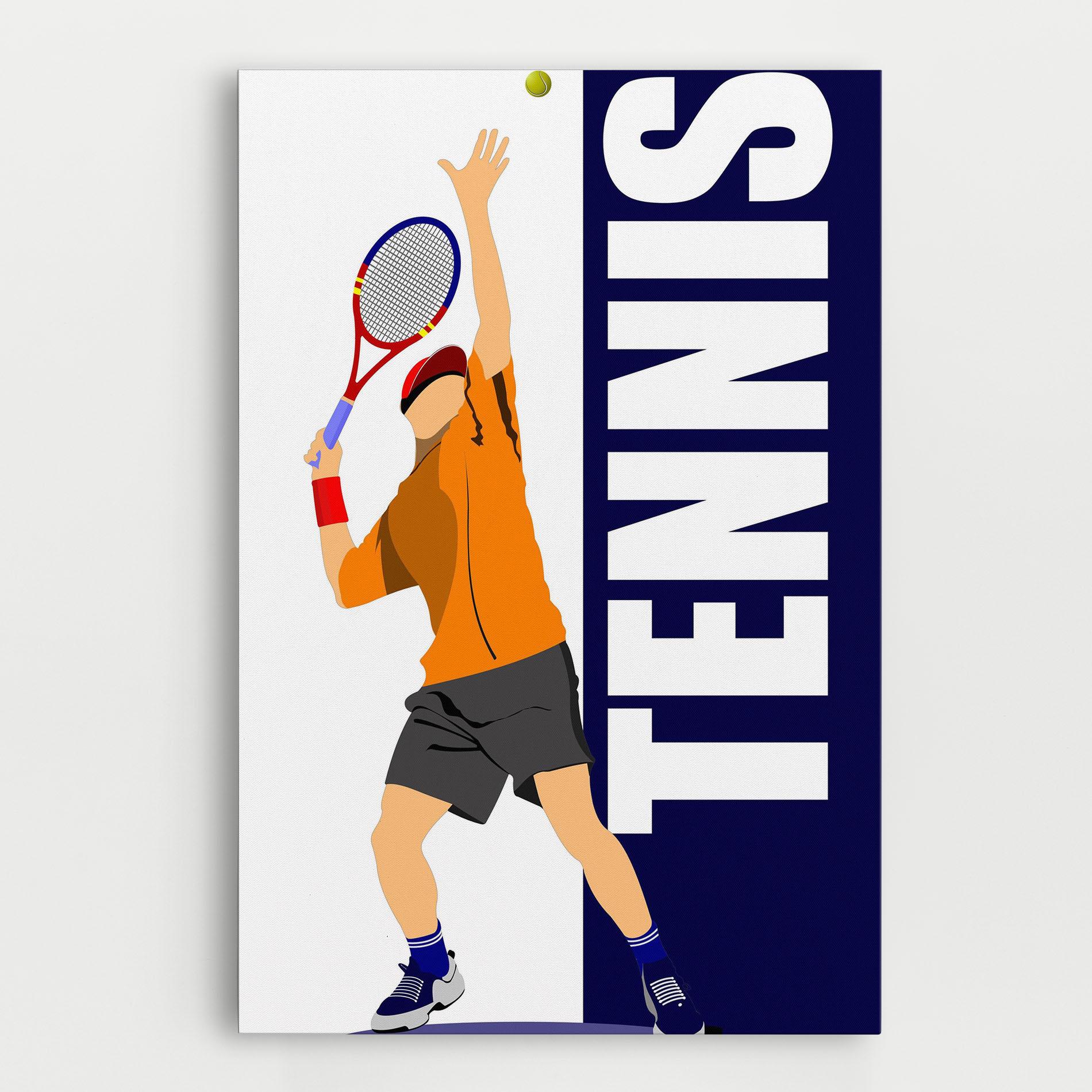 Tablou Canvas Orange Tennis Player mockup 0