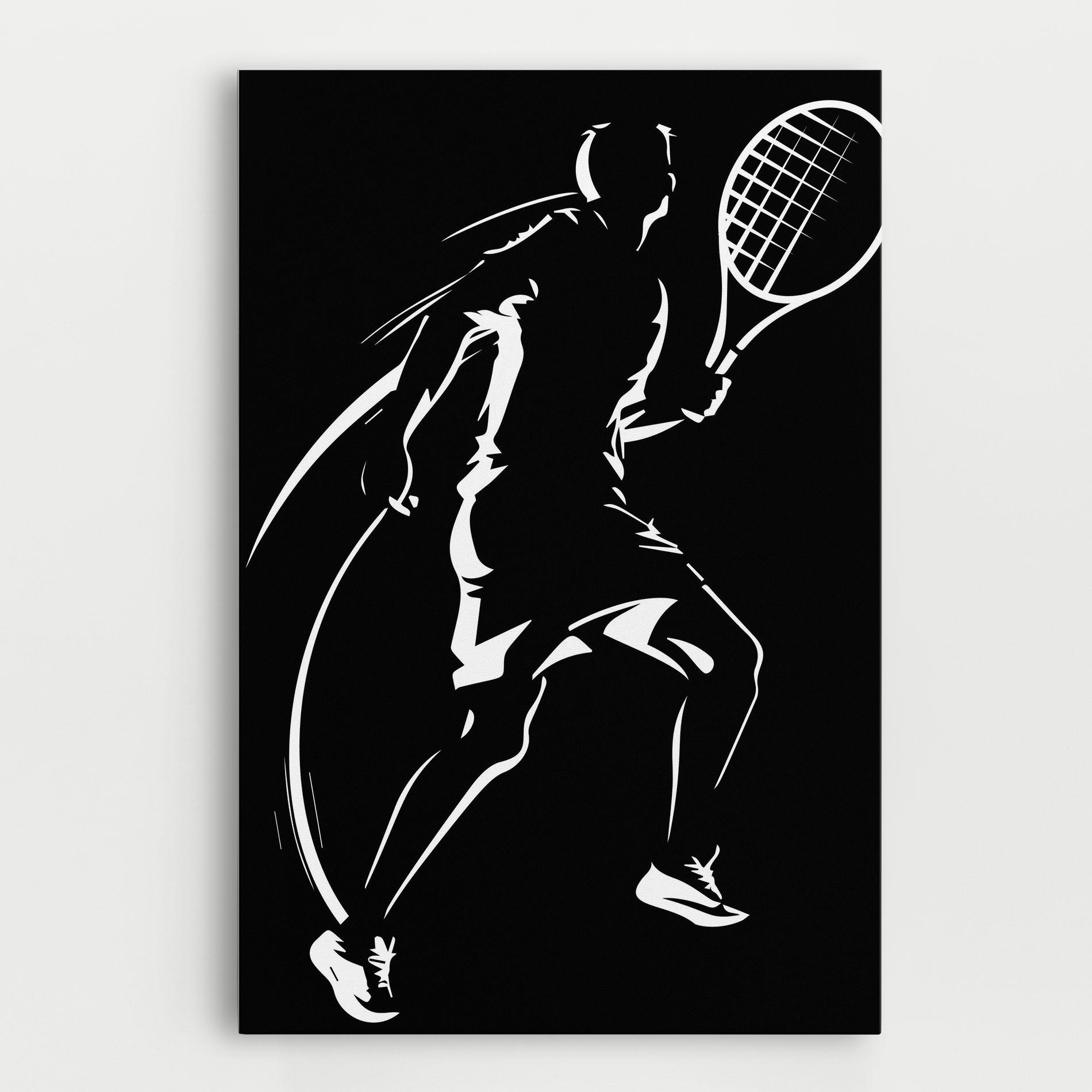 Tablou Canvas White Line Tennis mockup 0