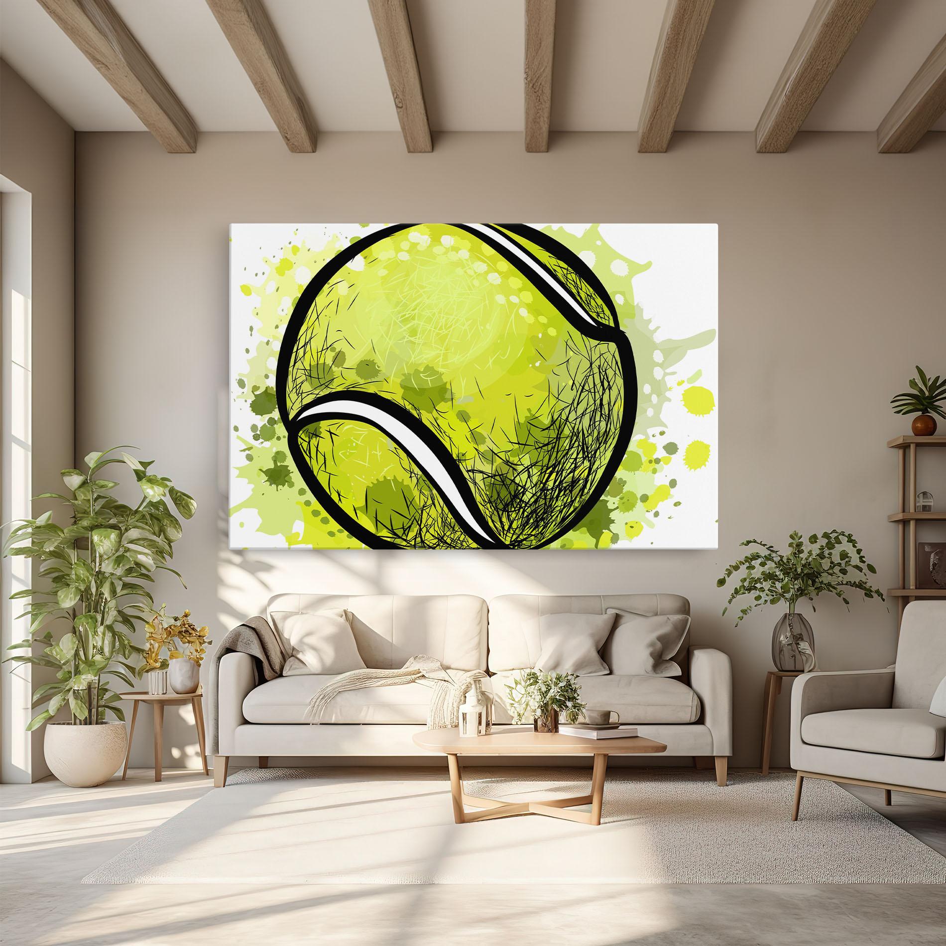 Tablou Canvas Big Tennis Ball mockup 6
