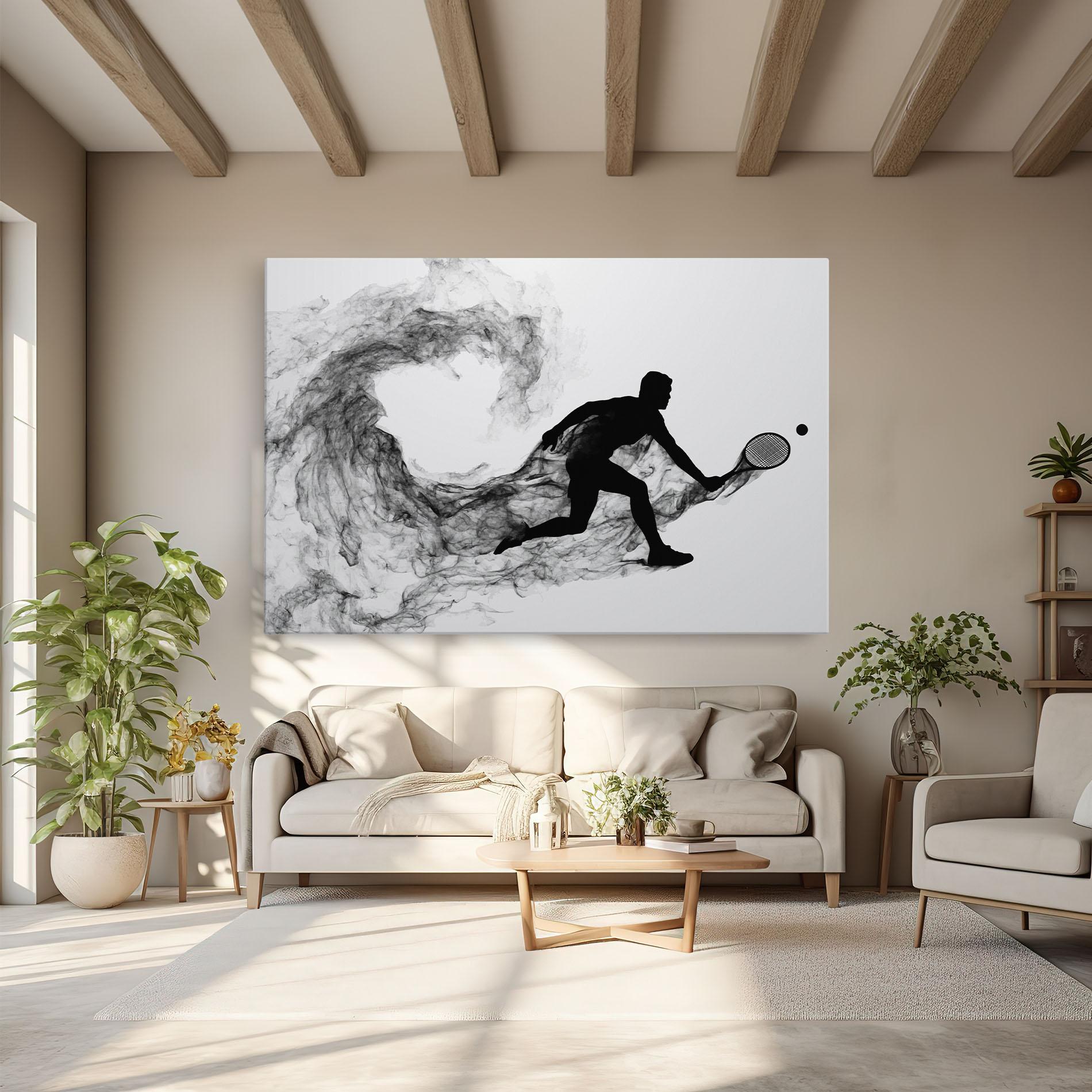 Tablou Canvas Black Smoke Tennis mockup 6