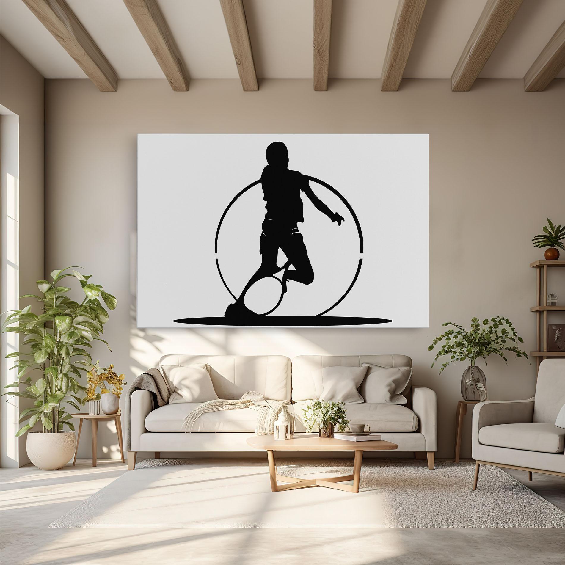 Tablou Canvas Black Tennis Circle mockup 6