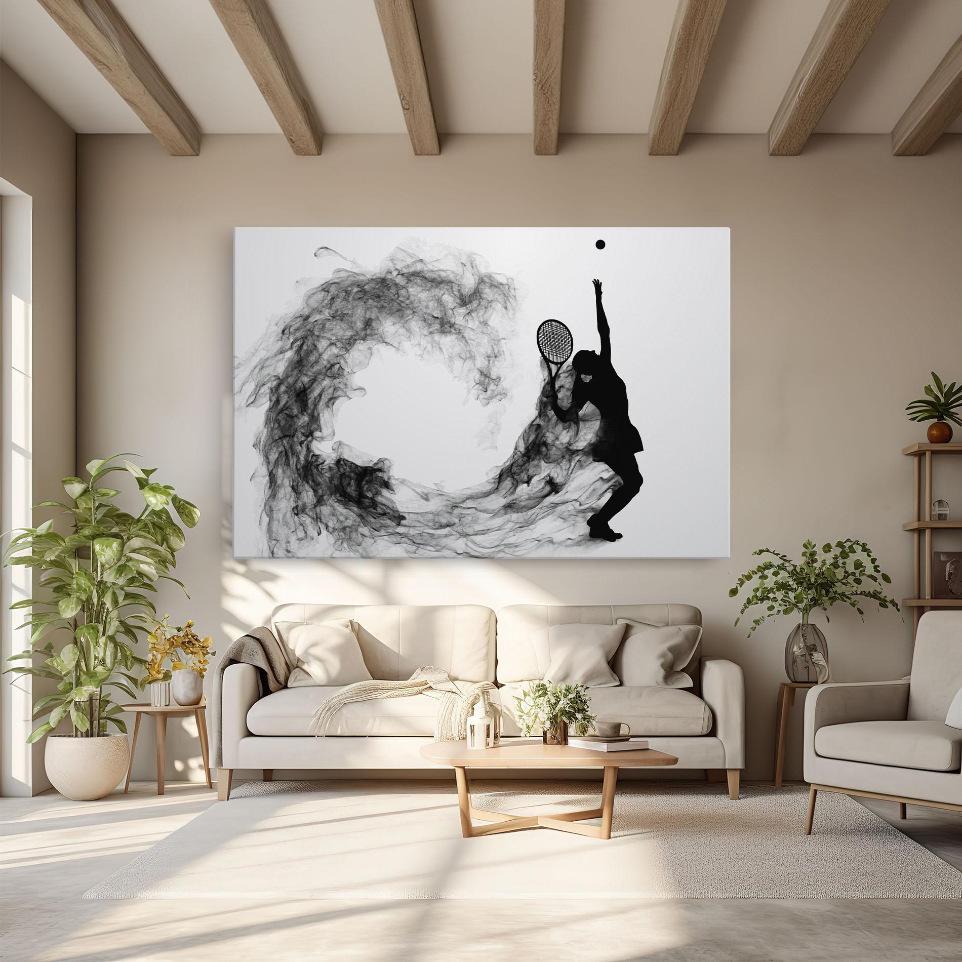 Tablou Canvas Black Tennis Smoke mockup 6