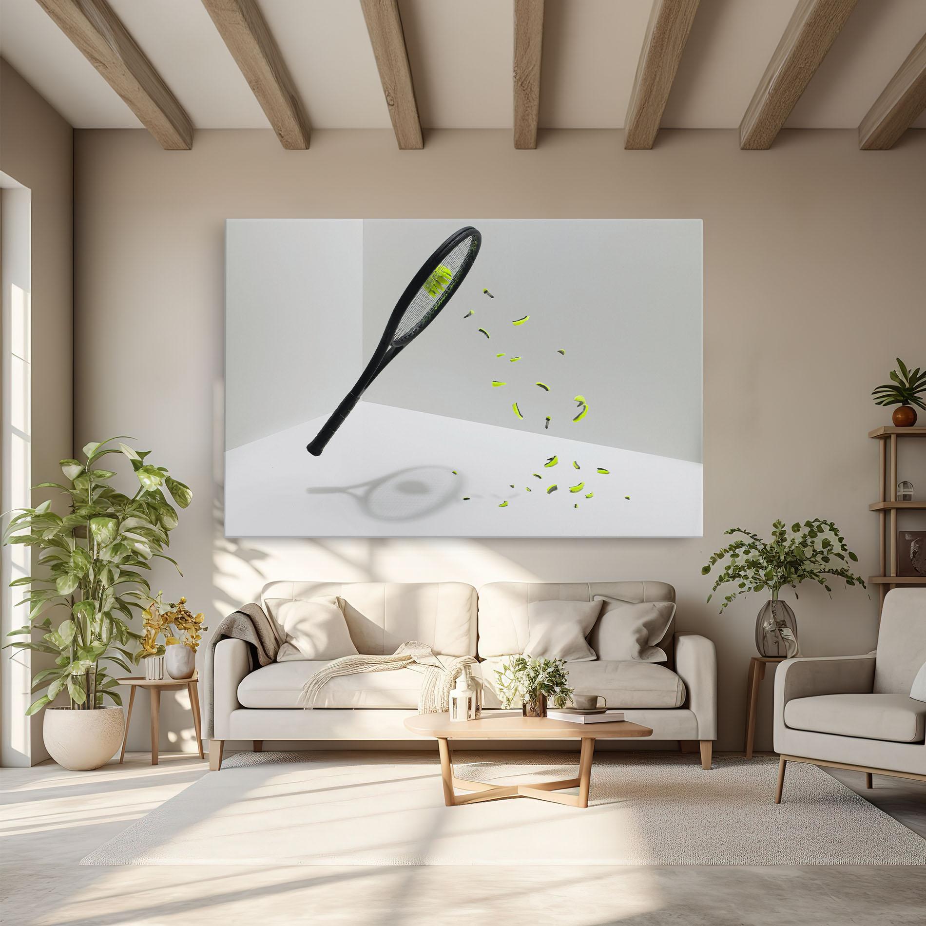 Tablou Canvas Broken Tennis Ball mockup 6
