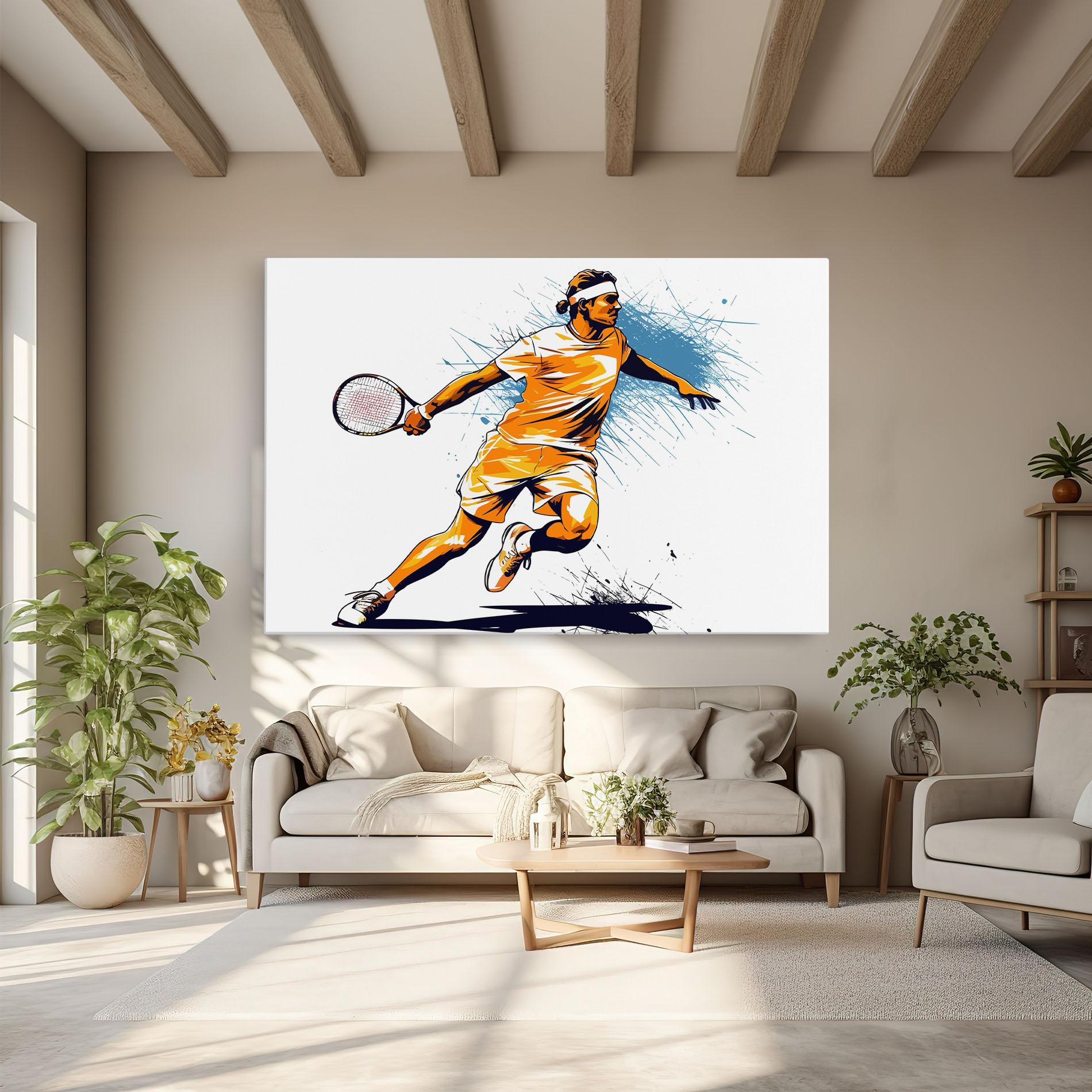 Tablou Canvas Orange Blue Tennis mockup 6