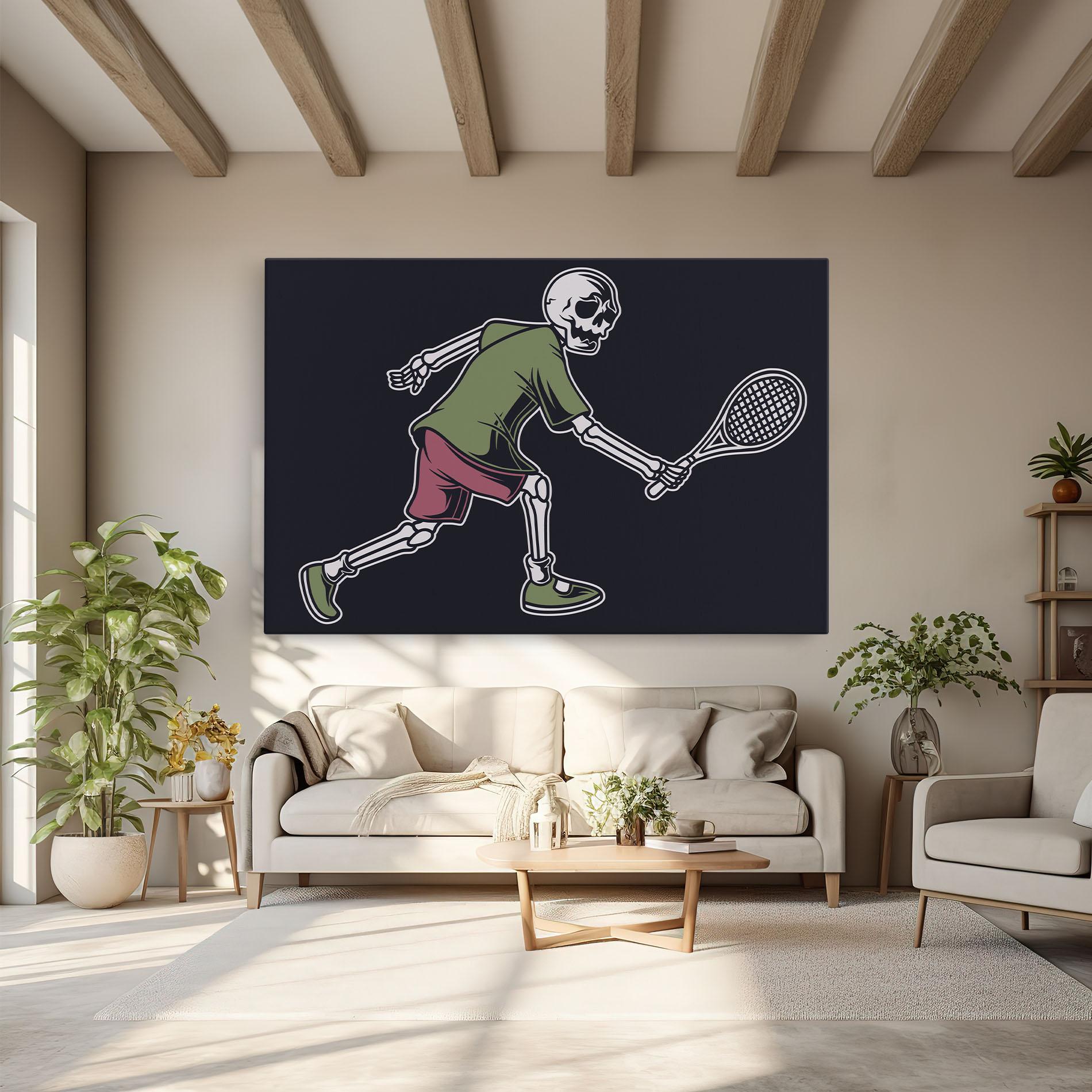 Tablou Canvas Skull Tennis mockup 6