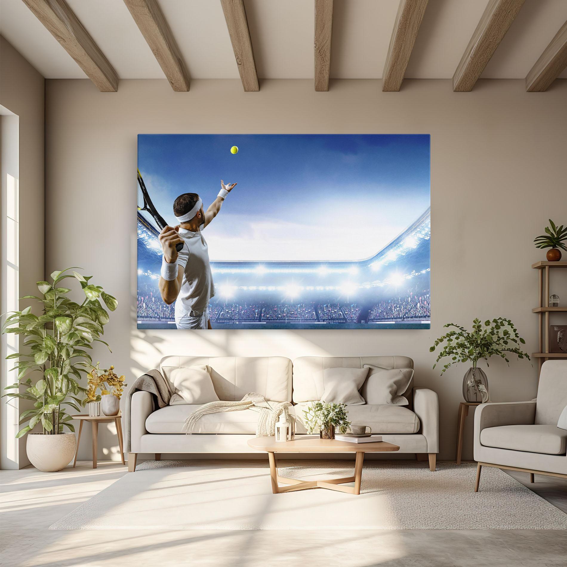 Tablou Canvas Stadium Tennis Player mockup 6