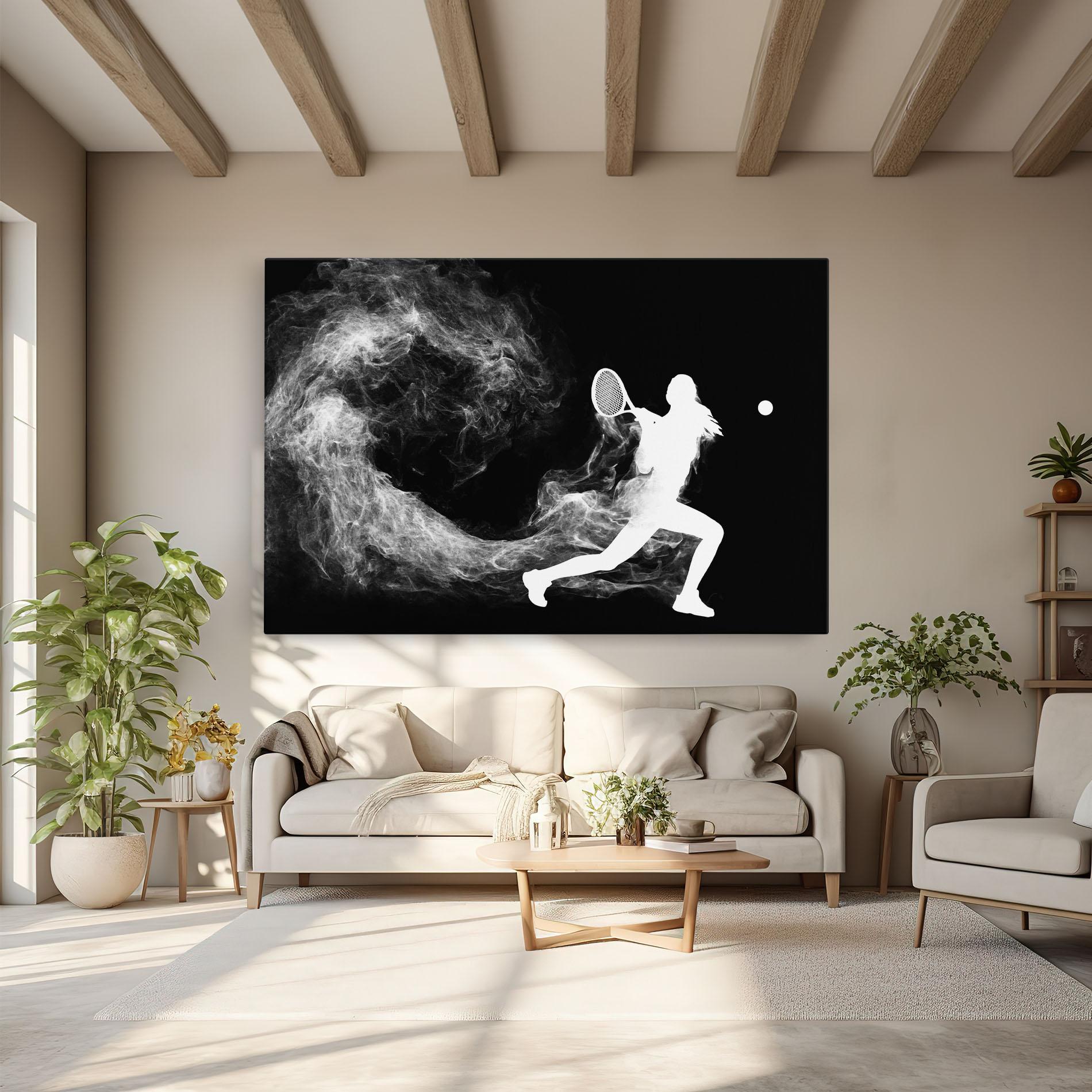 Tablou Canvas Tennis Spoke White mockup 6