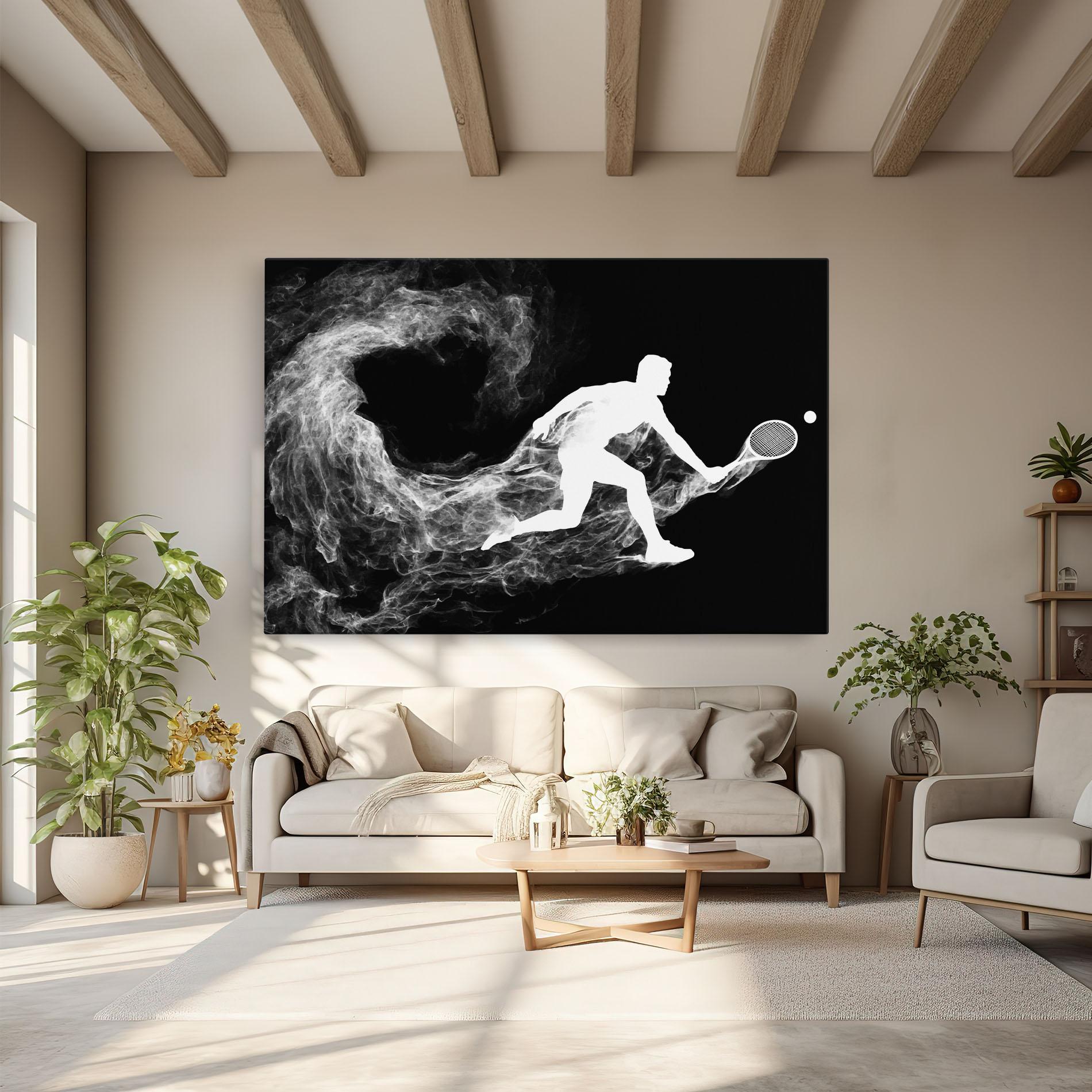 Tablou Canvas Tennis White Smoke mockup 6