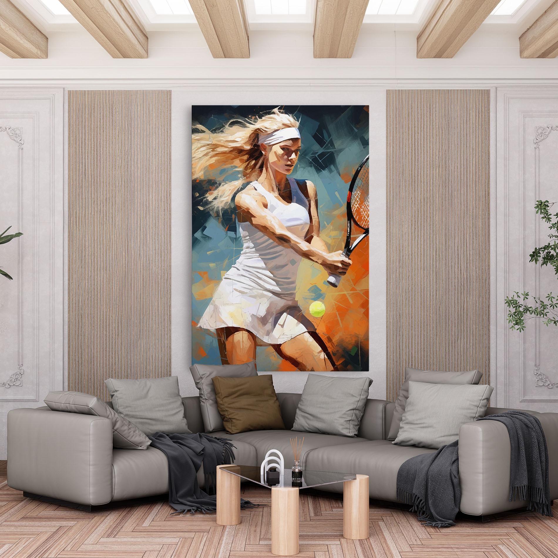 Tablou Canvas Blonde Tennis Girl mockup 6