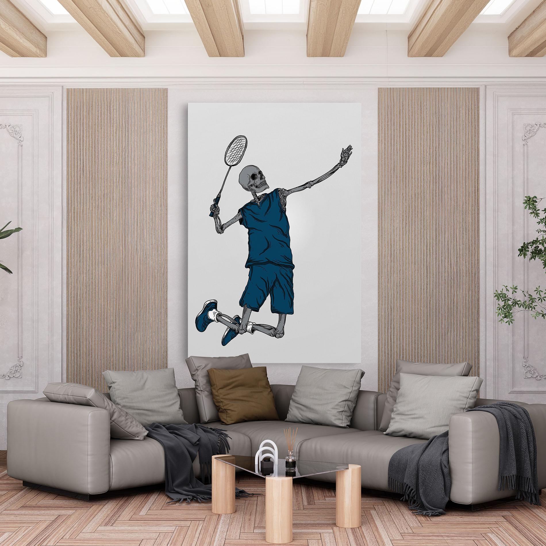 Tablou Canvas Blue Skull Tennis mockup 6