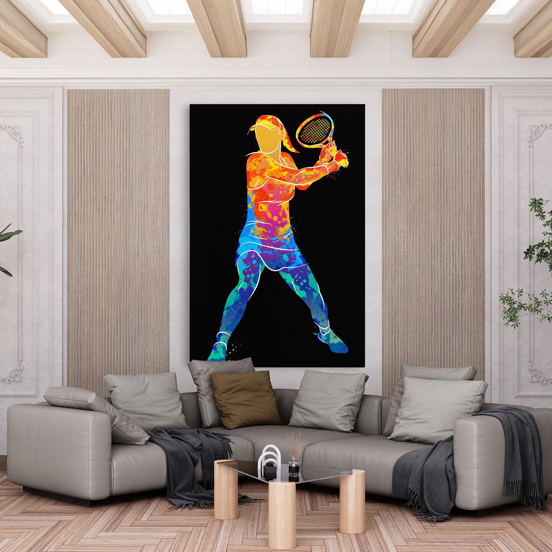 Tablou Canvas Green Orange Tennis mockup 6