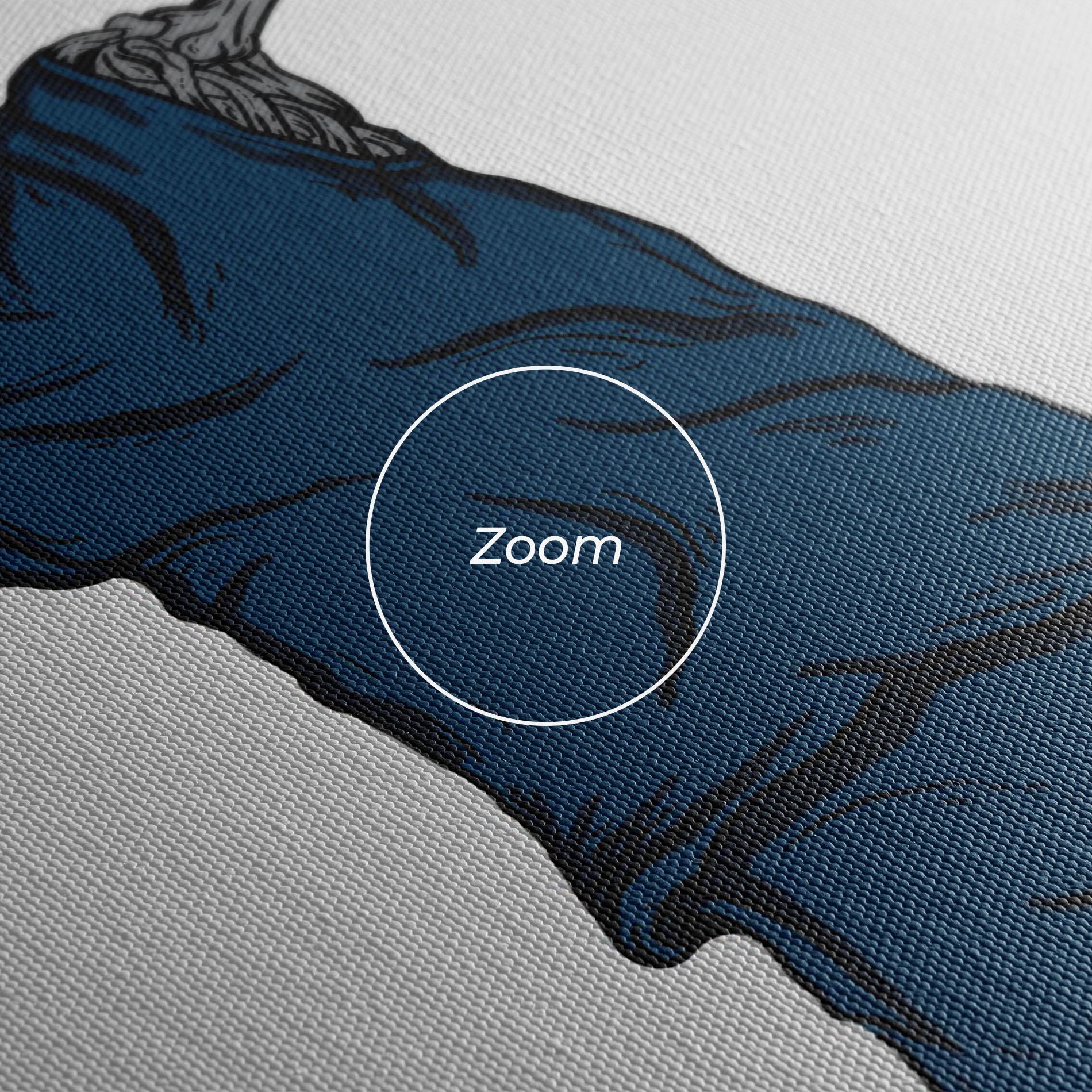Tablou Canvas Blue Skull Tennis mockup 3
