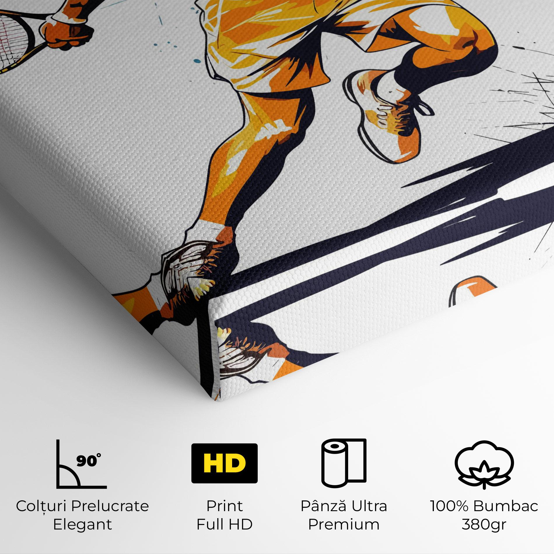 Tablou Canvas Orange Blue Tennis mockup 4