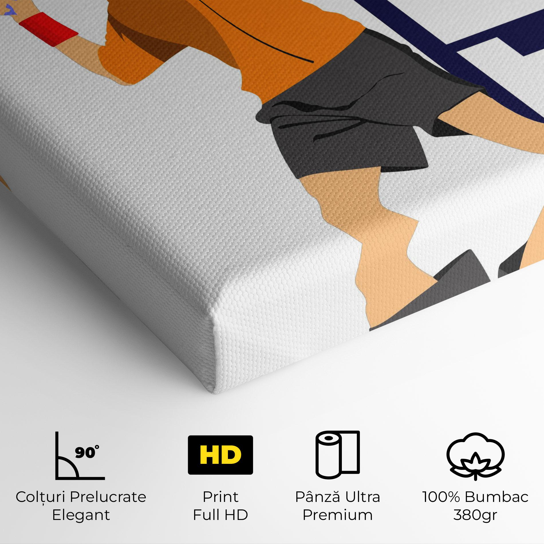 Tablou Canvas Orange Tennis Player mockup 4