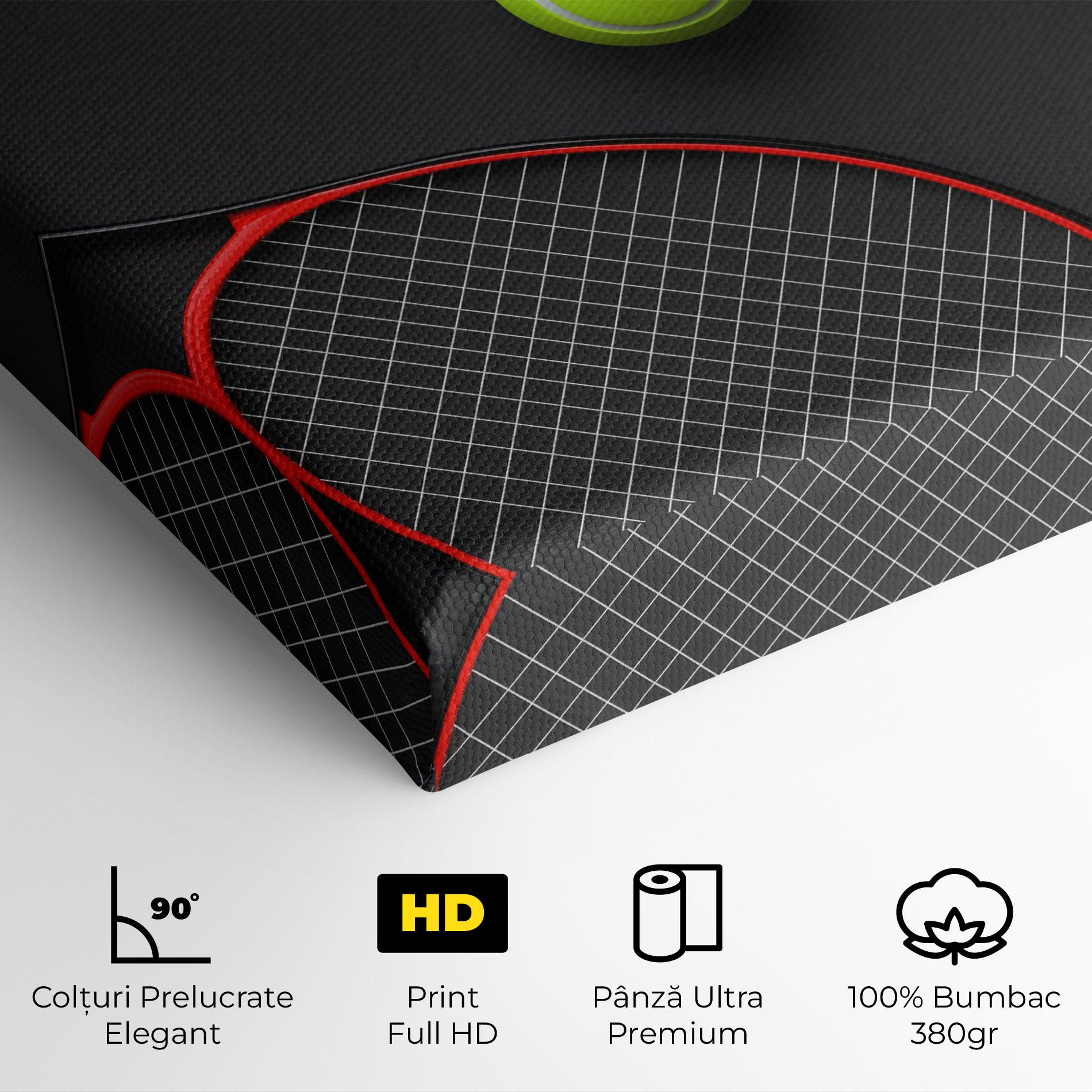 Tablou Canvas Red Tennis Rackets mockup 4